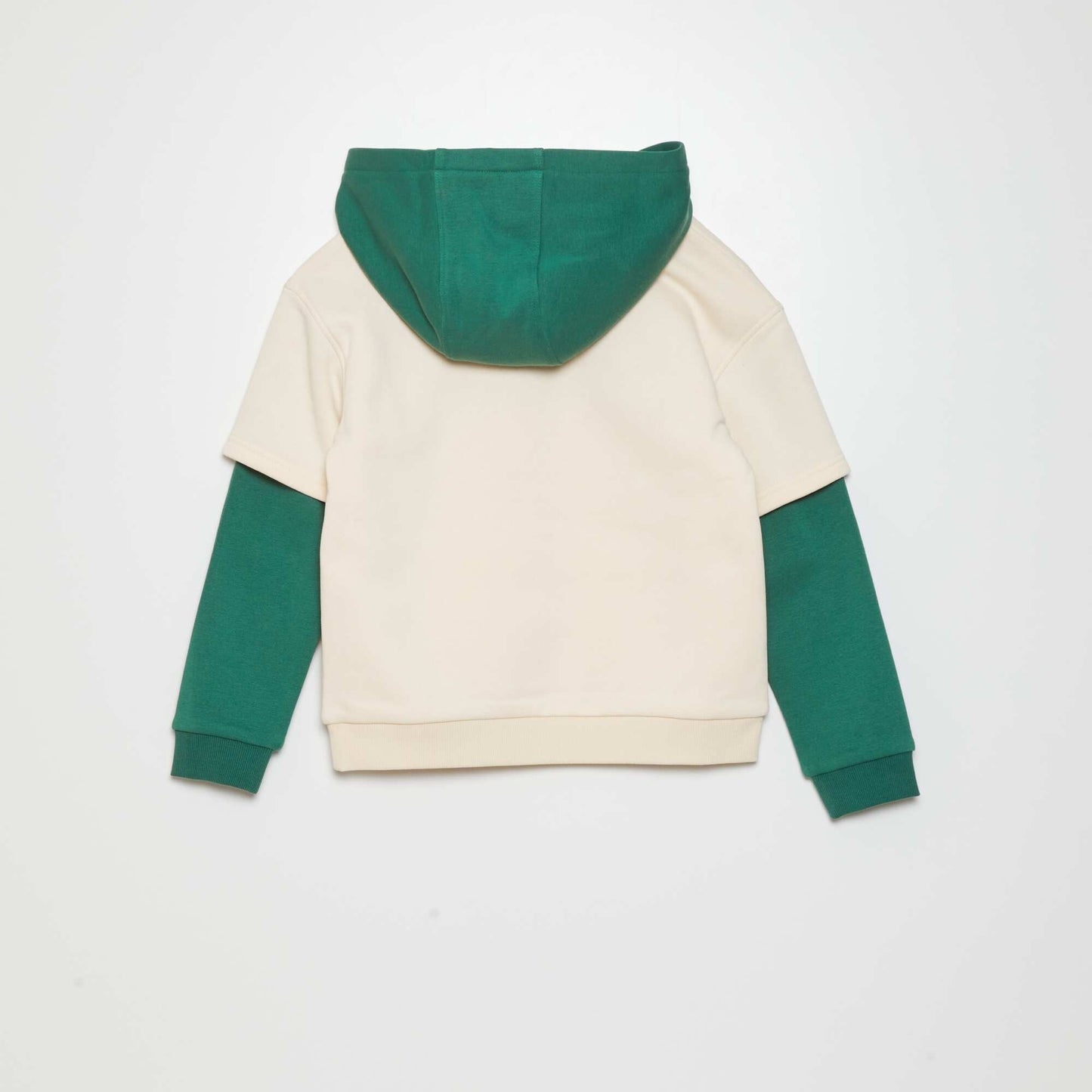 Double-sleeve hoodie BEIGE
