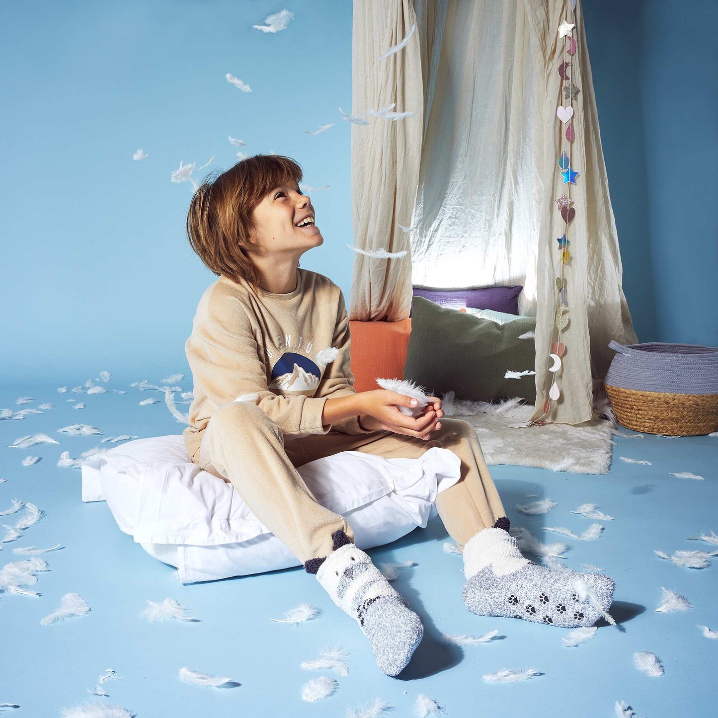 Fleece pyjamas BEIGE