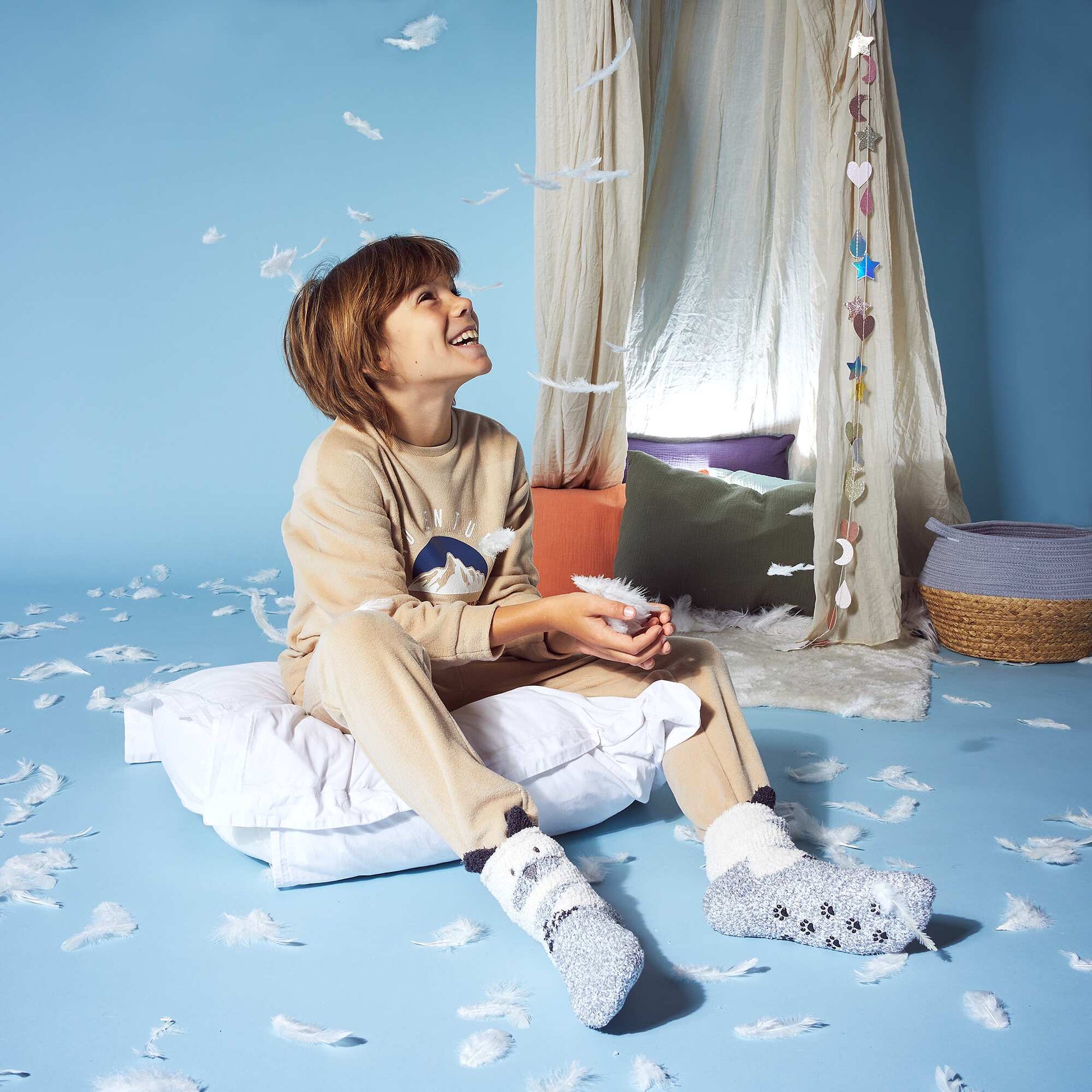 Fleece pyjamas BEIGE