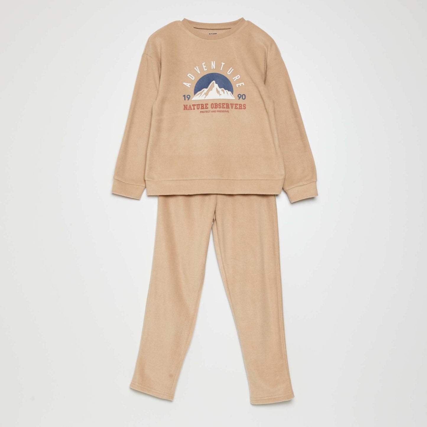 Fleece pyjamas BEIGE