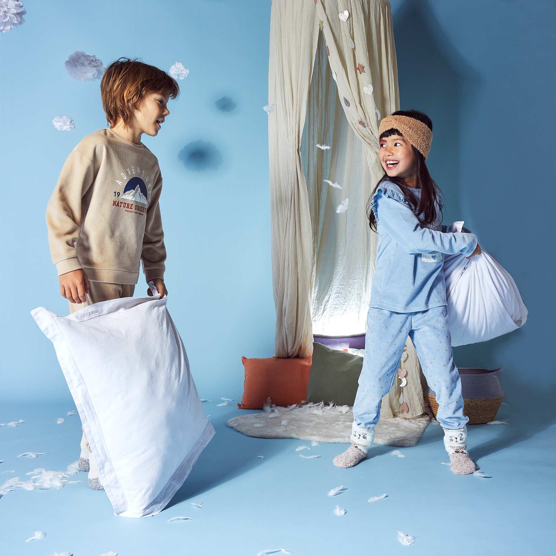 Fleece pyjamas BEIGE