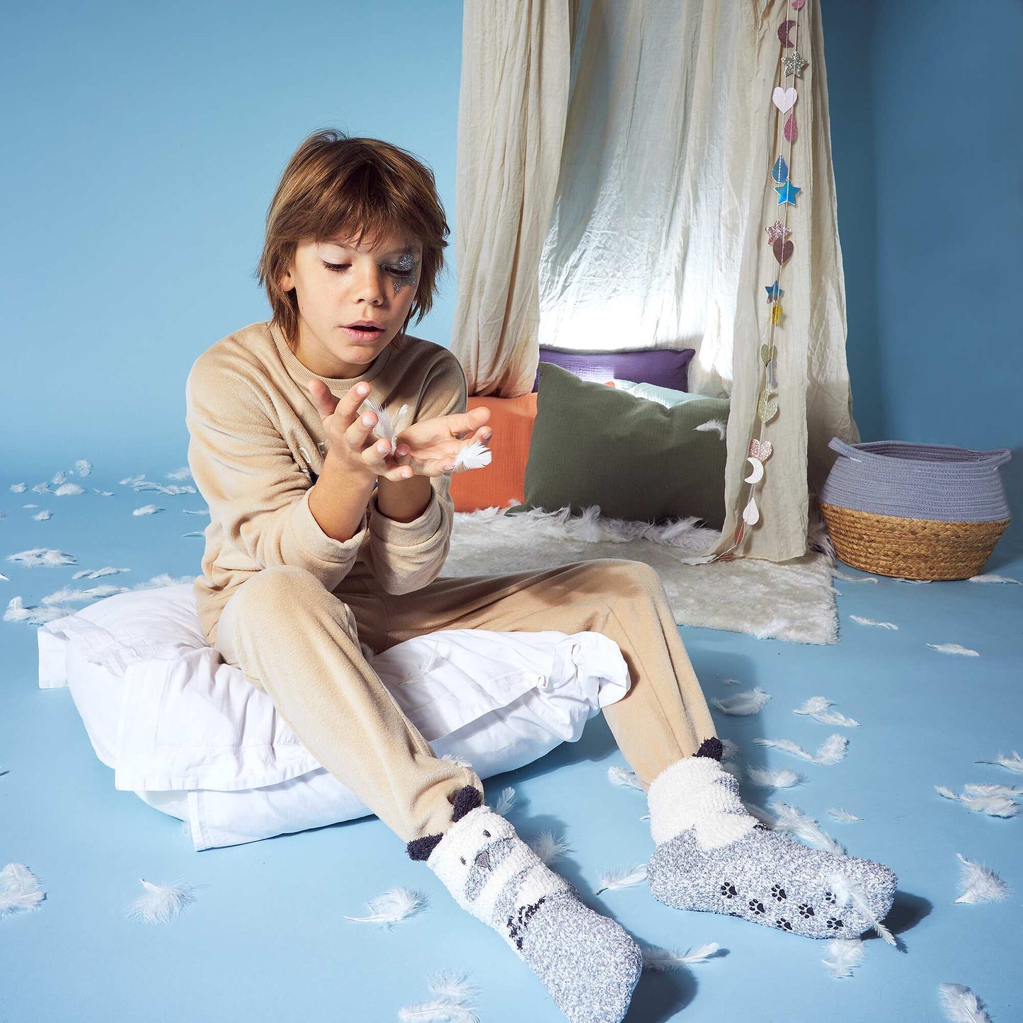 Fleece pyjamas BEIGE