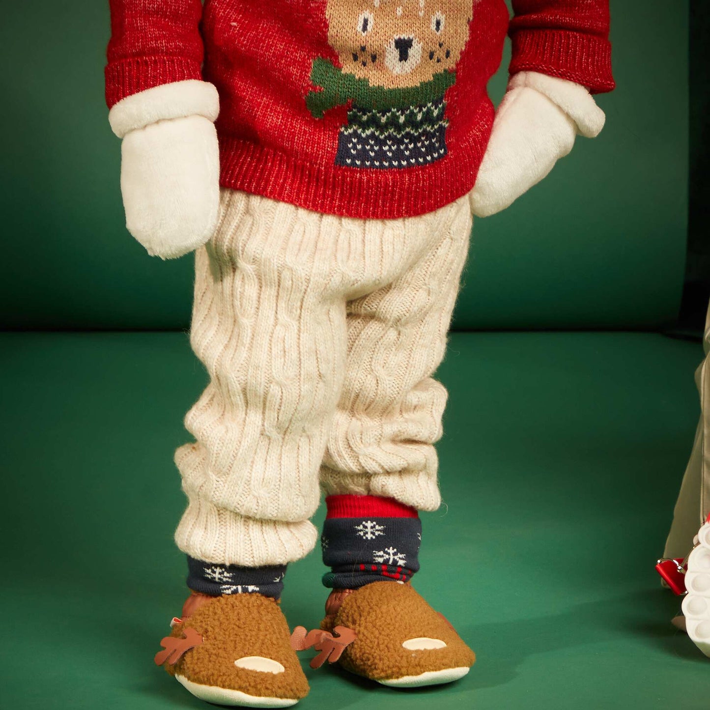 Thick knitted trousers BEIGE