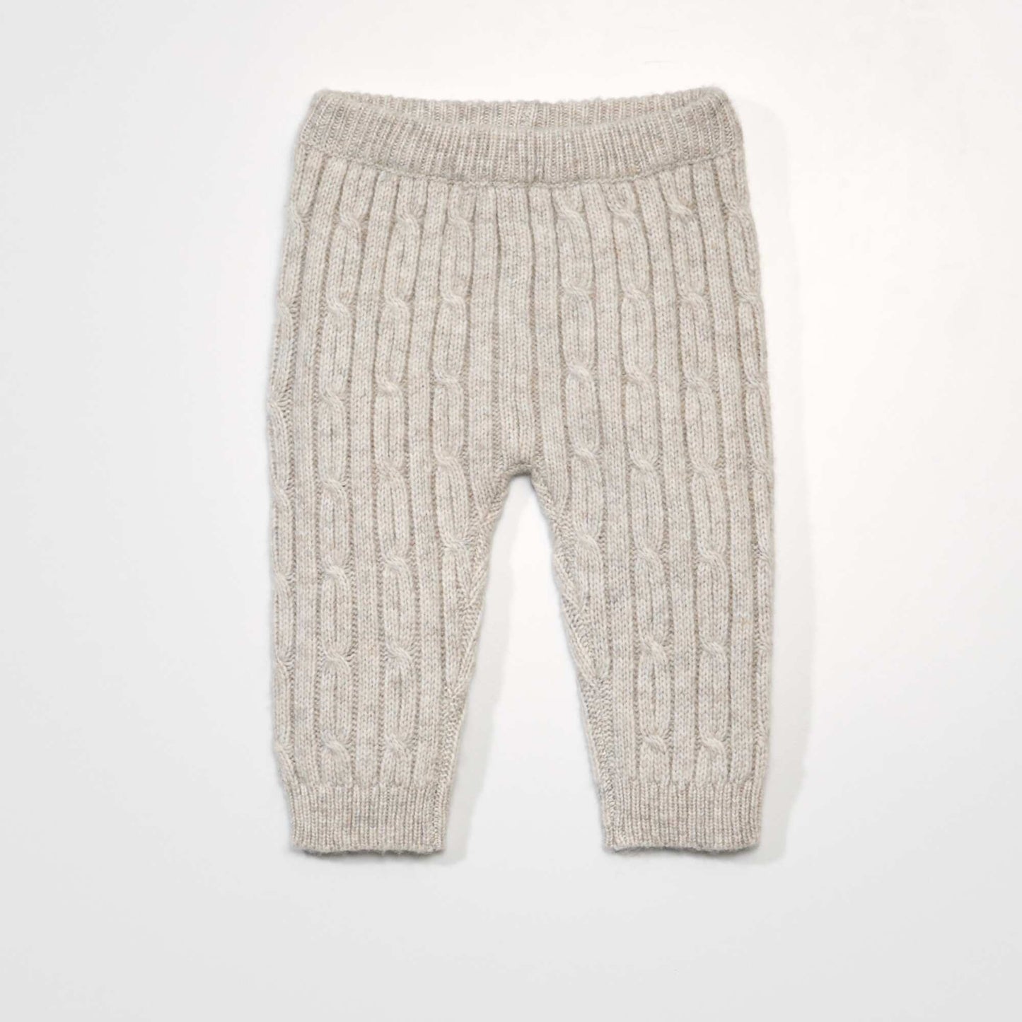 Thick knitted trousers BEIGE