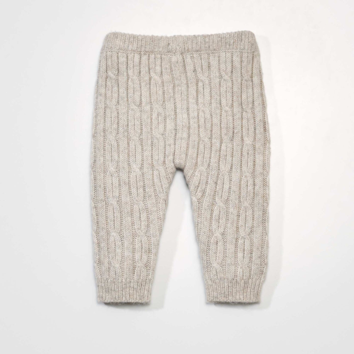 Thick knitted trousers BEIGE