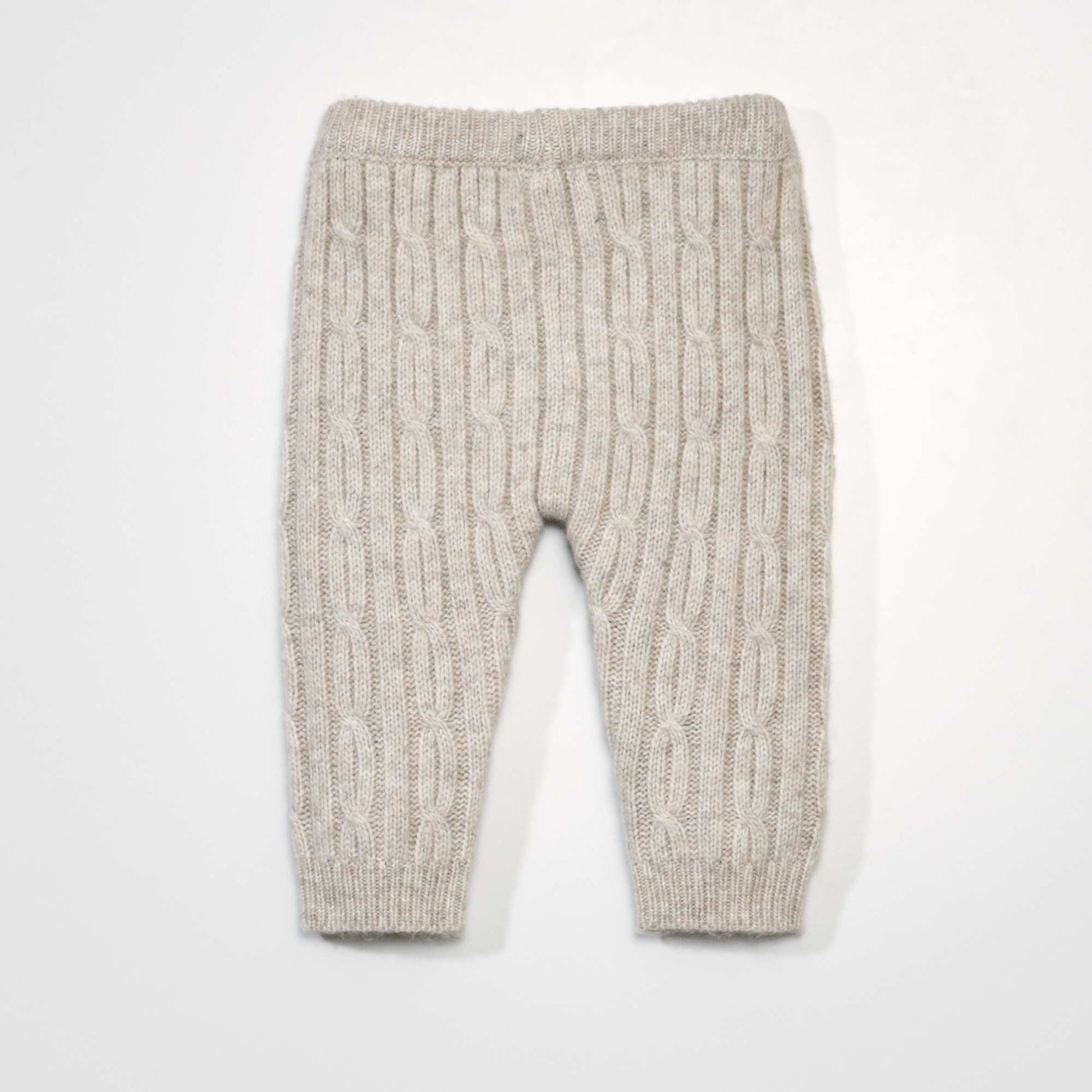 Thick knitted trousers BEIGE