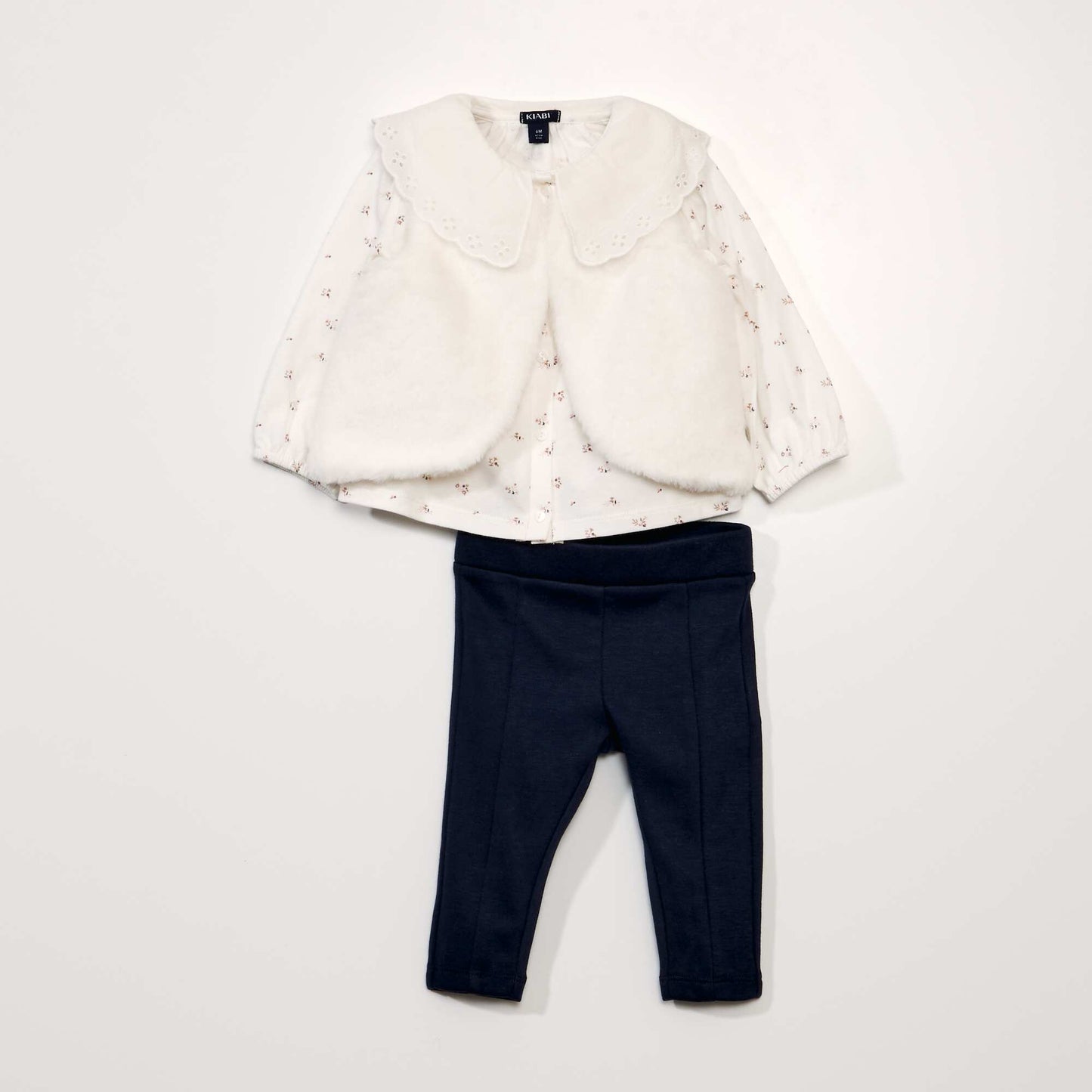 T-shirt  leggings and cardigan set - Three-piece set WHITE