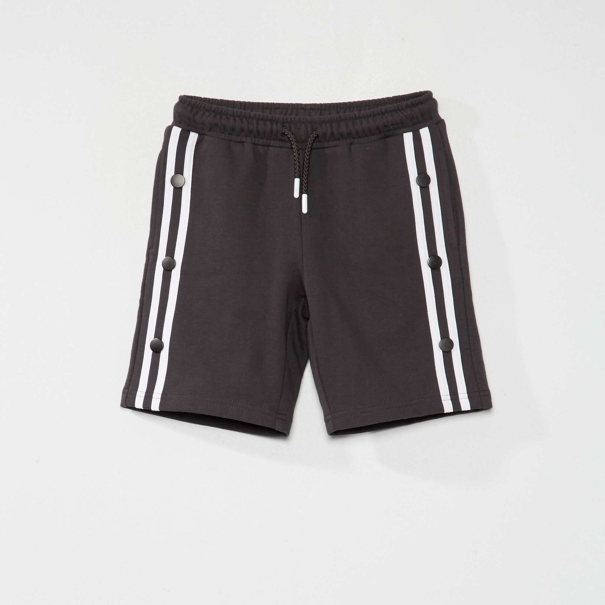 Sweatshirt fabric Bermuda shorts BLACK