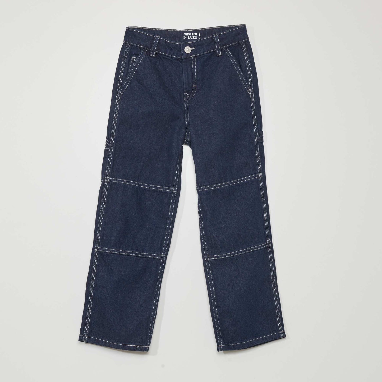 Denim trousers with seaming at the knees RINSE1