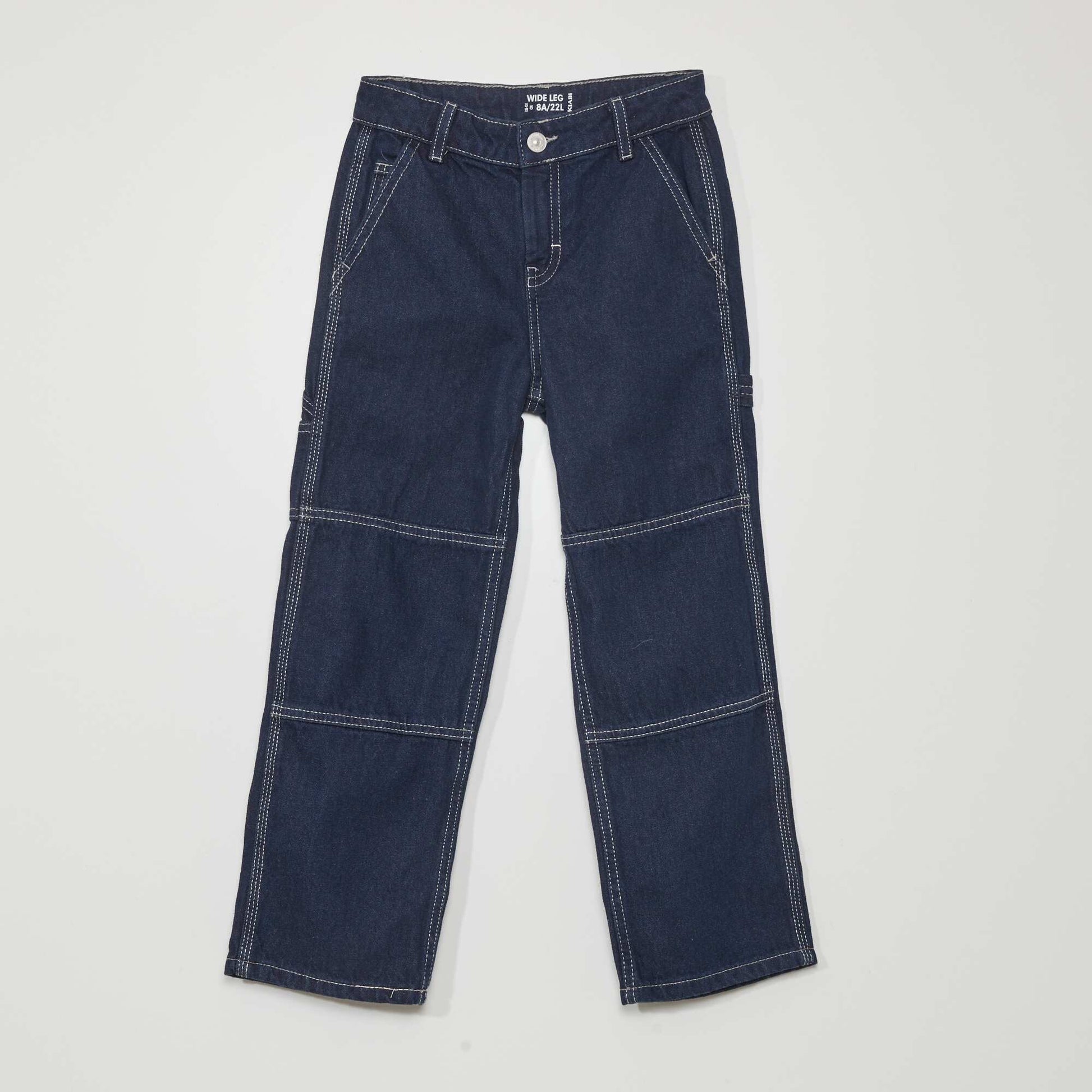Denim trousers with seaming at the knees RINSE1