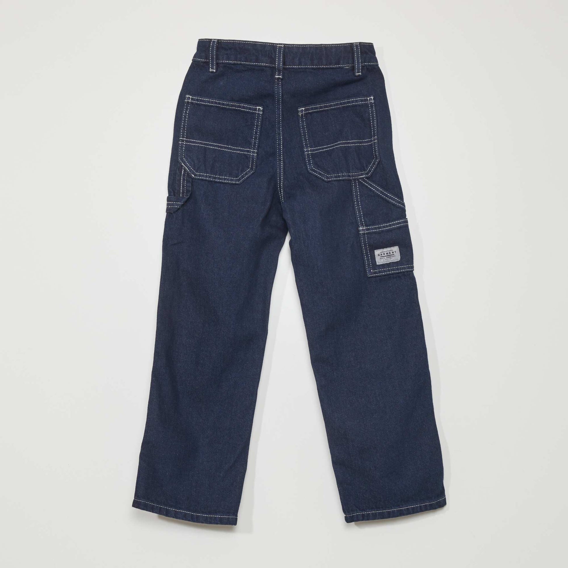 Denim trousers with seaming at the knees RINSE1