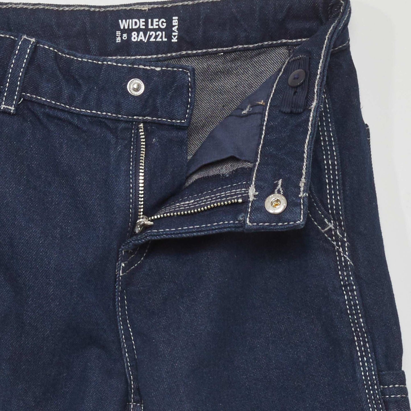 Denim trousers with seaming at the knees RINSE1
