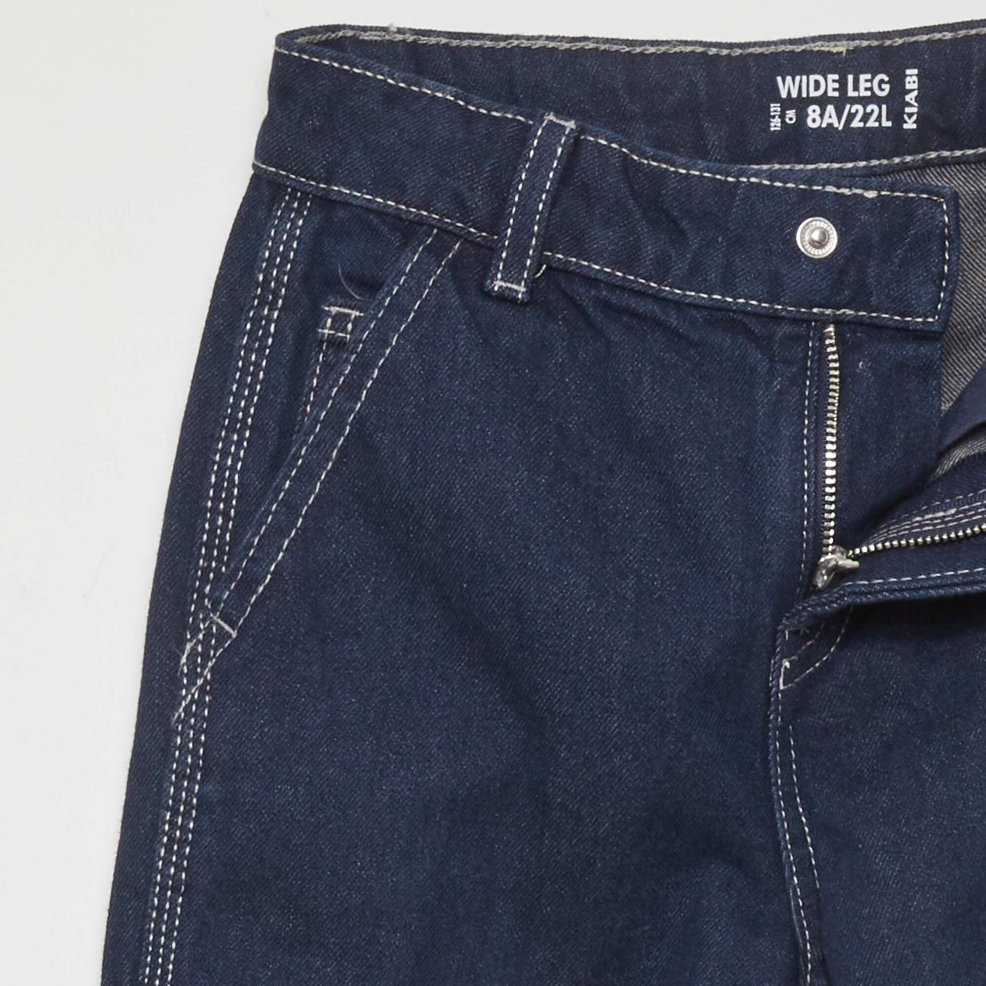 Denim trousers with seaming at the knees RINSE1