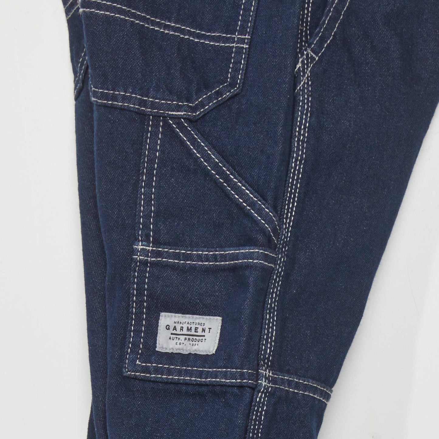 Denim trousers with seaming at the knees RINSE1