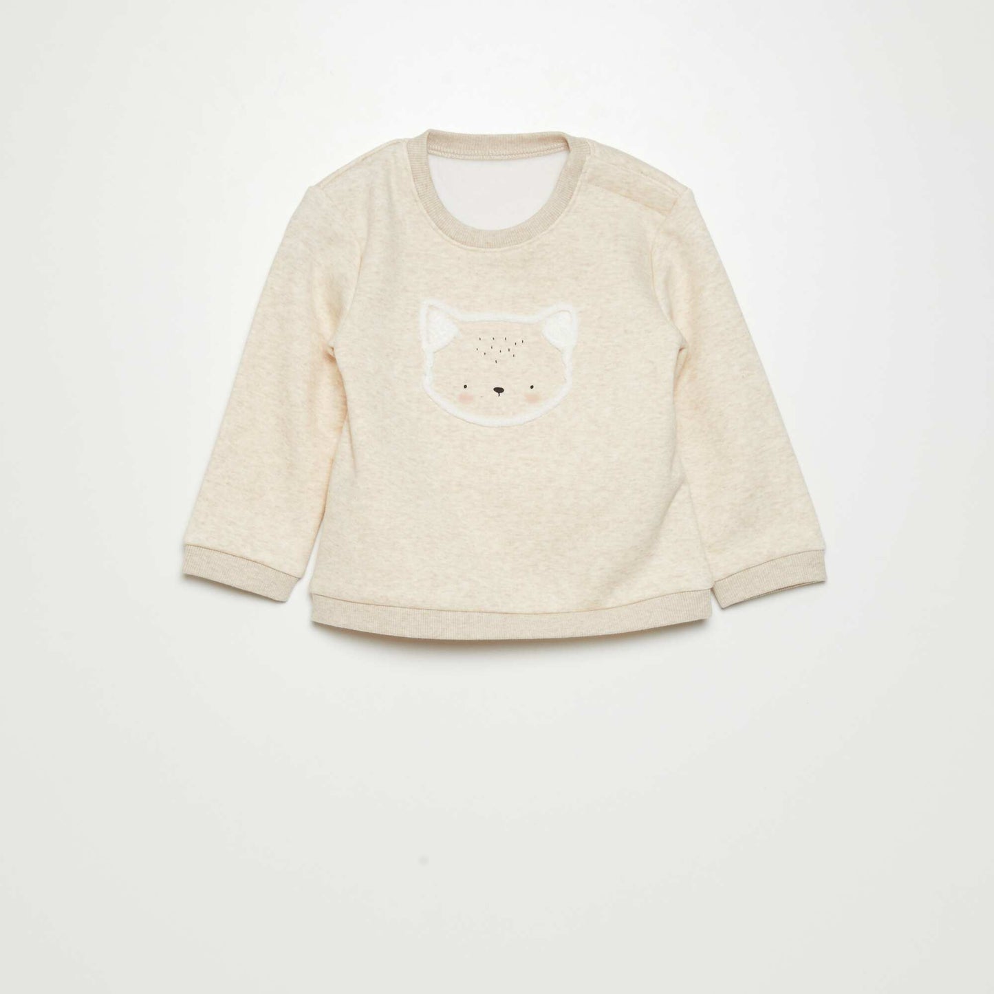 Sweatshirt with design - Super soft BEIGE