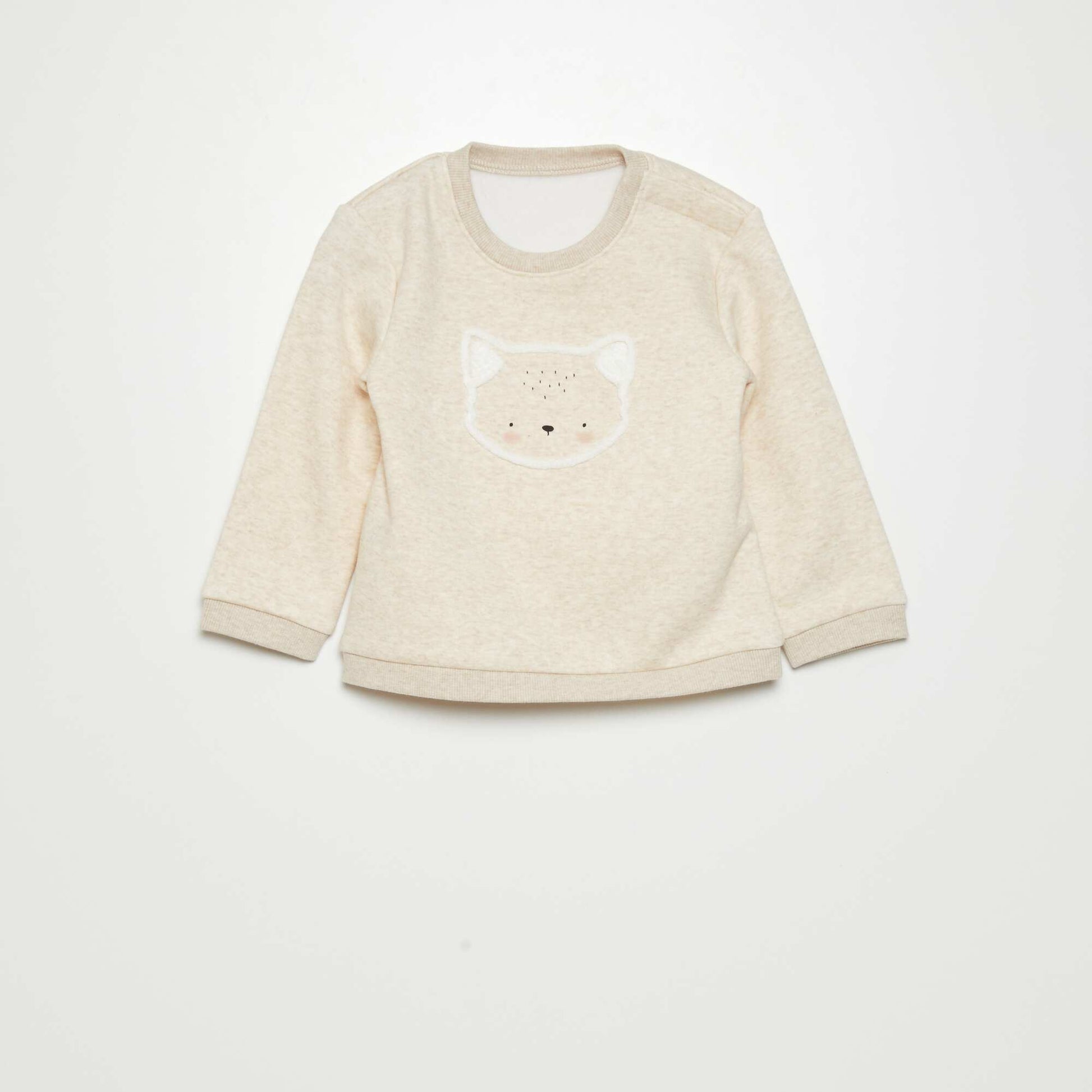 Sweatshirt with design - Super soft BEIGE