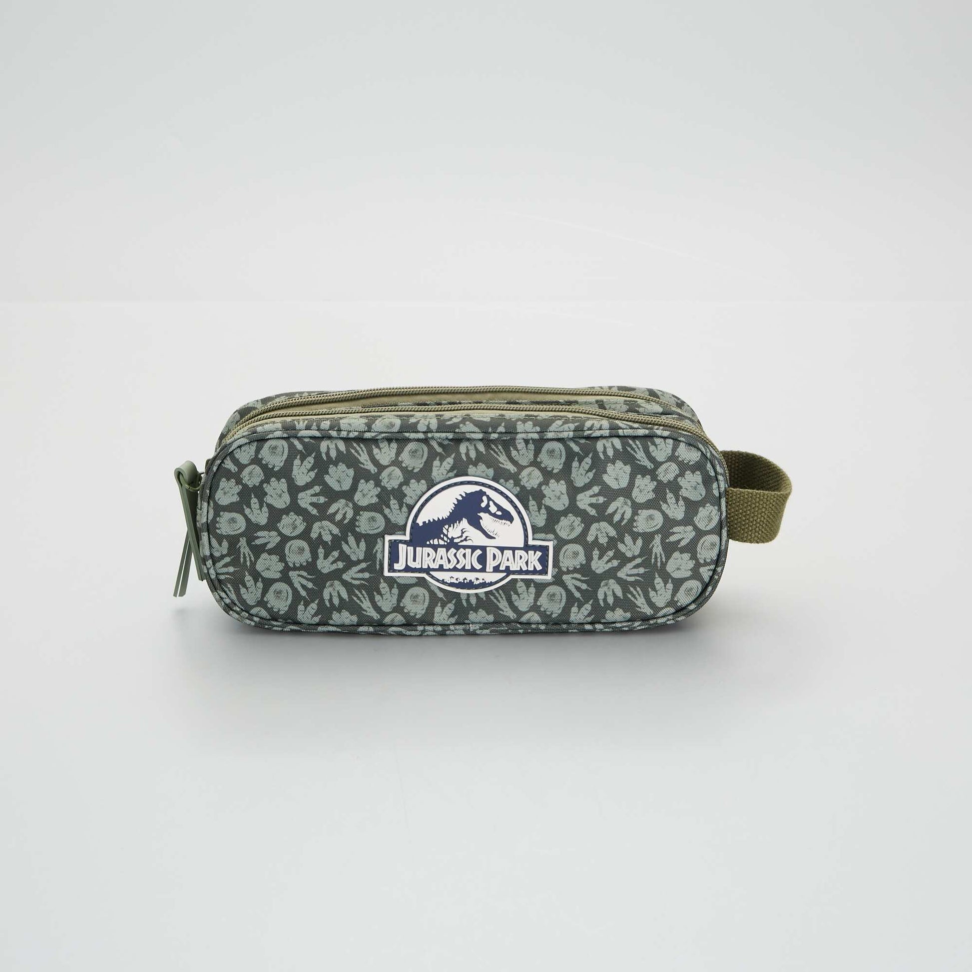 Canvas 'Jurassic Park' pencil case GREEN