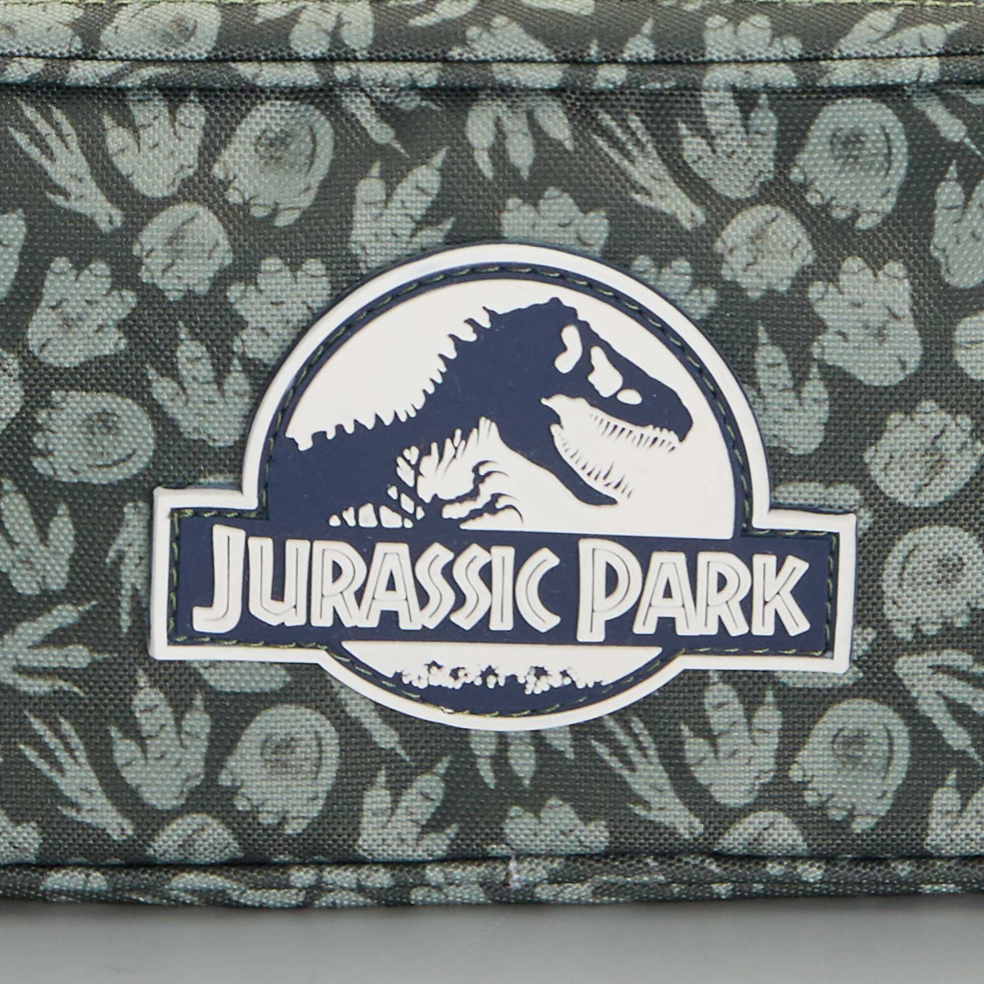 Canvas 'Jurassic Park' pencil case GREEN