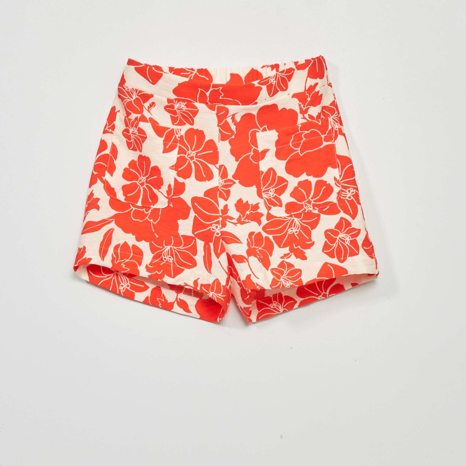 Flowing shorts WHITE/CORAL