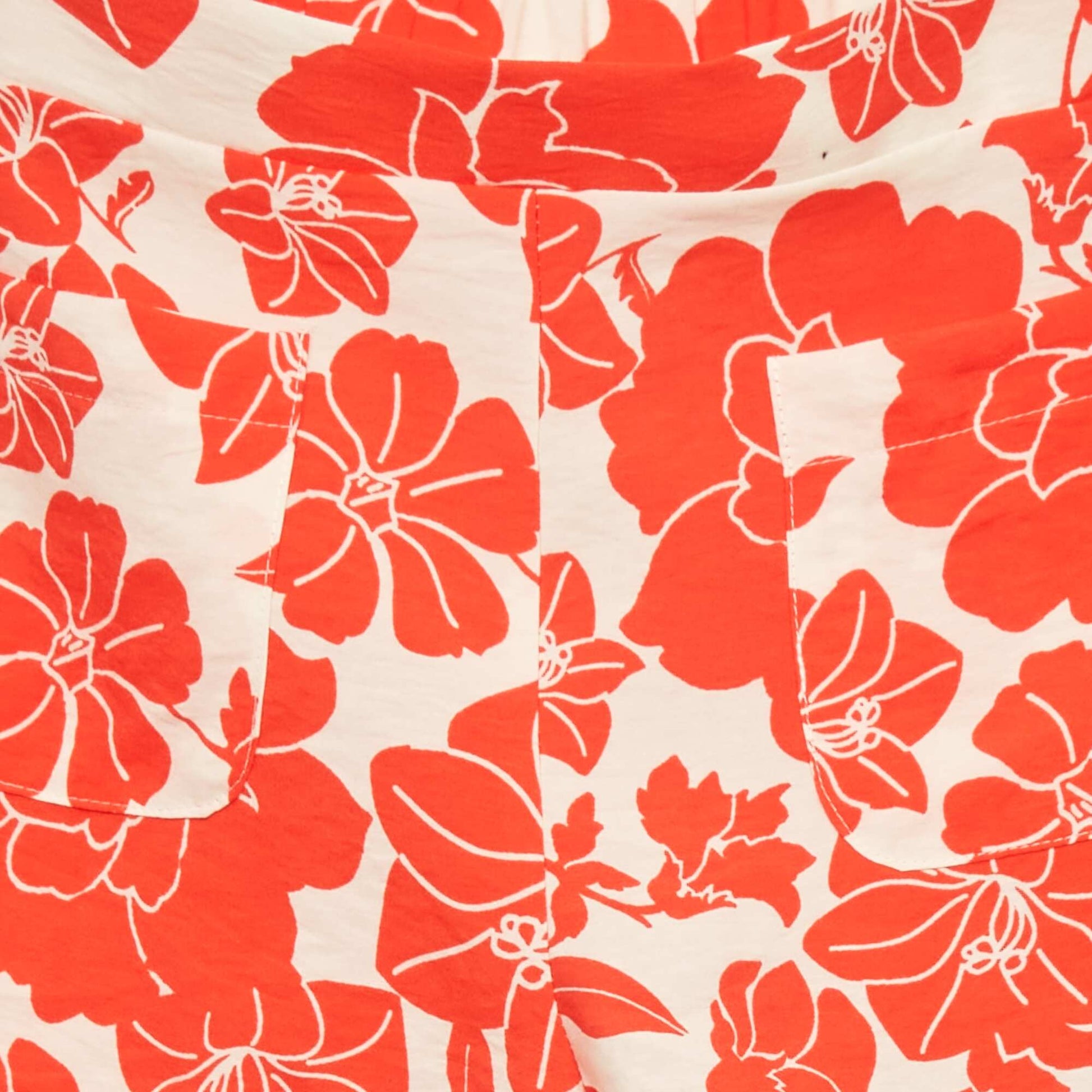 Flowing shorts WHITE/CORAL