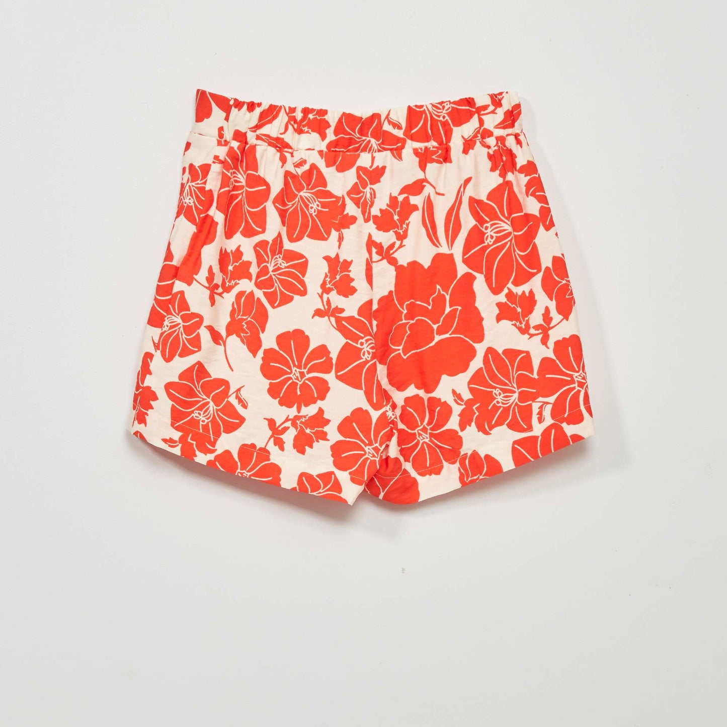 Flowing shorts WHITE/CORAL