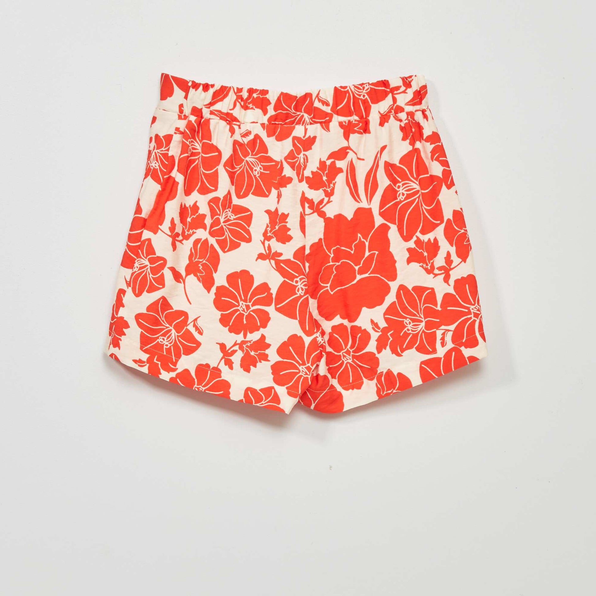Flowing shorts WHITE/CORAL