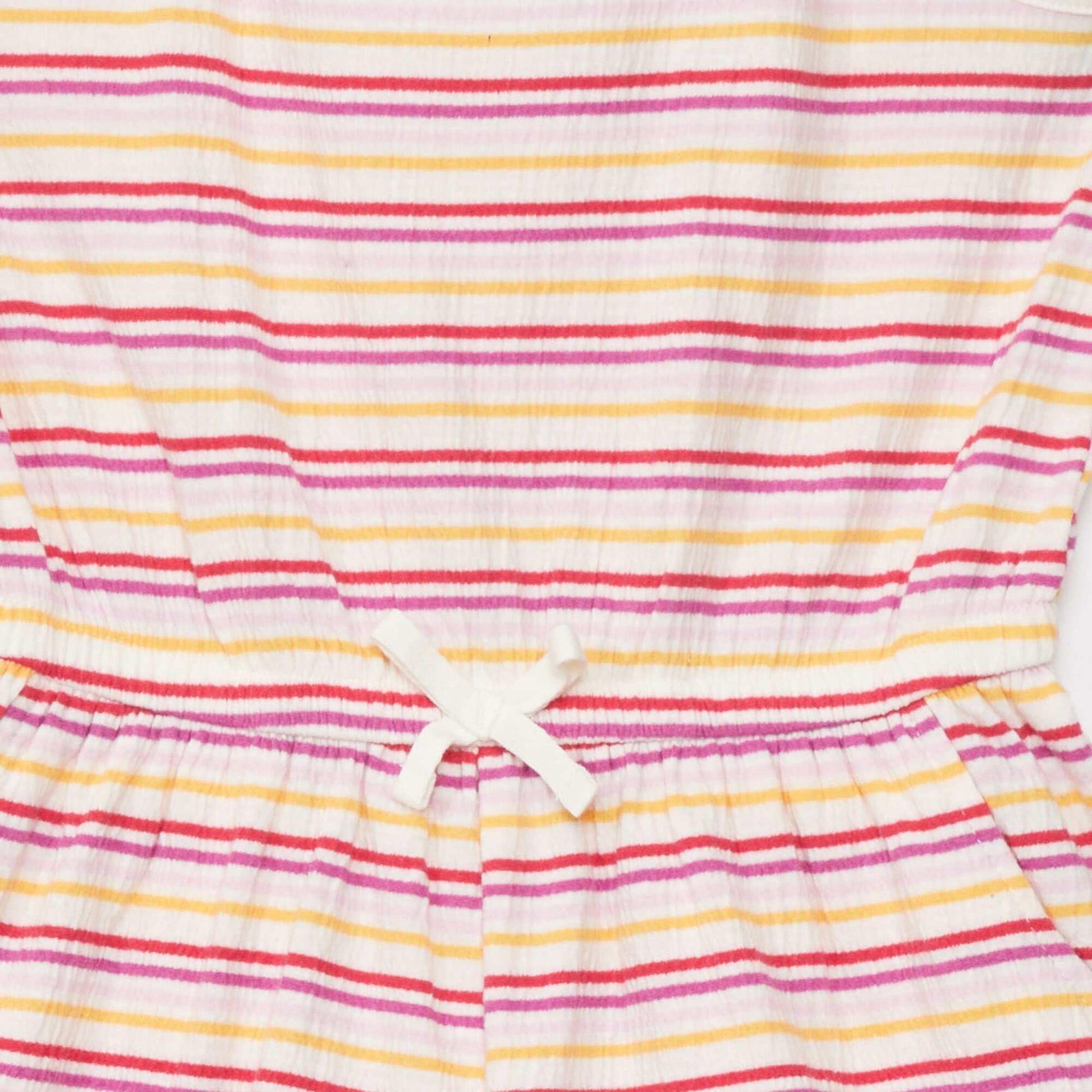Waffle fabric playsuit WHITE