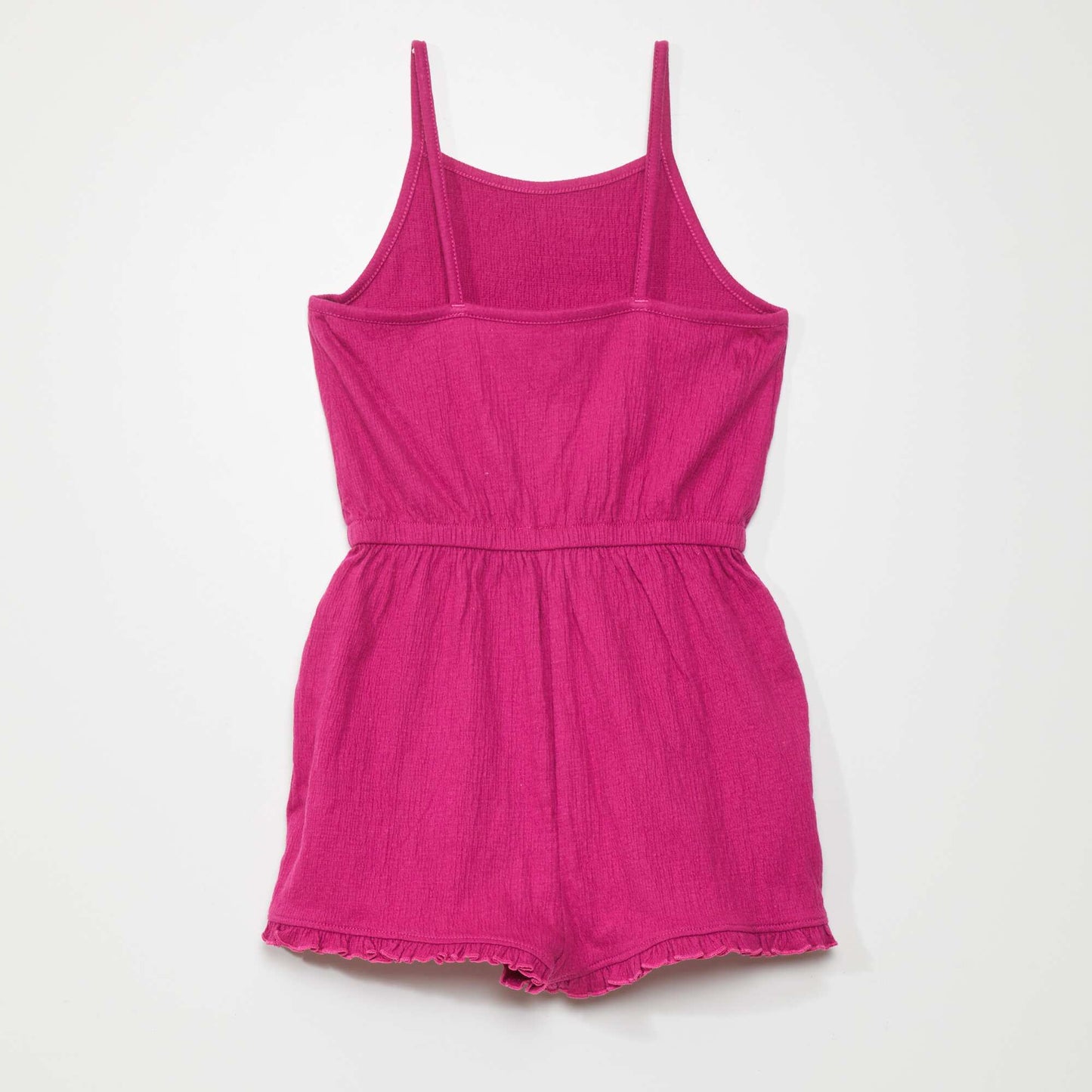 Waffle fabric playsuit HOT PINK