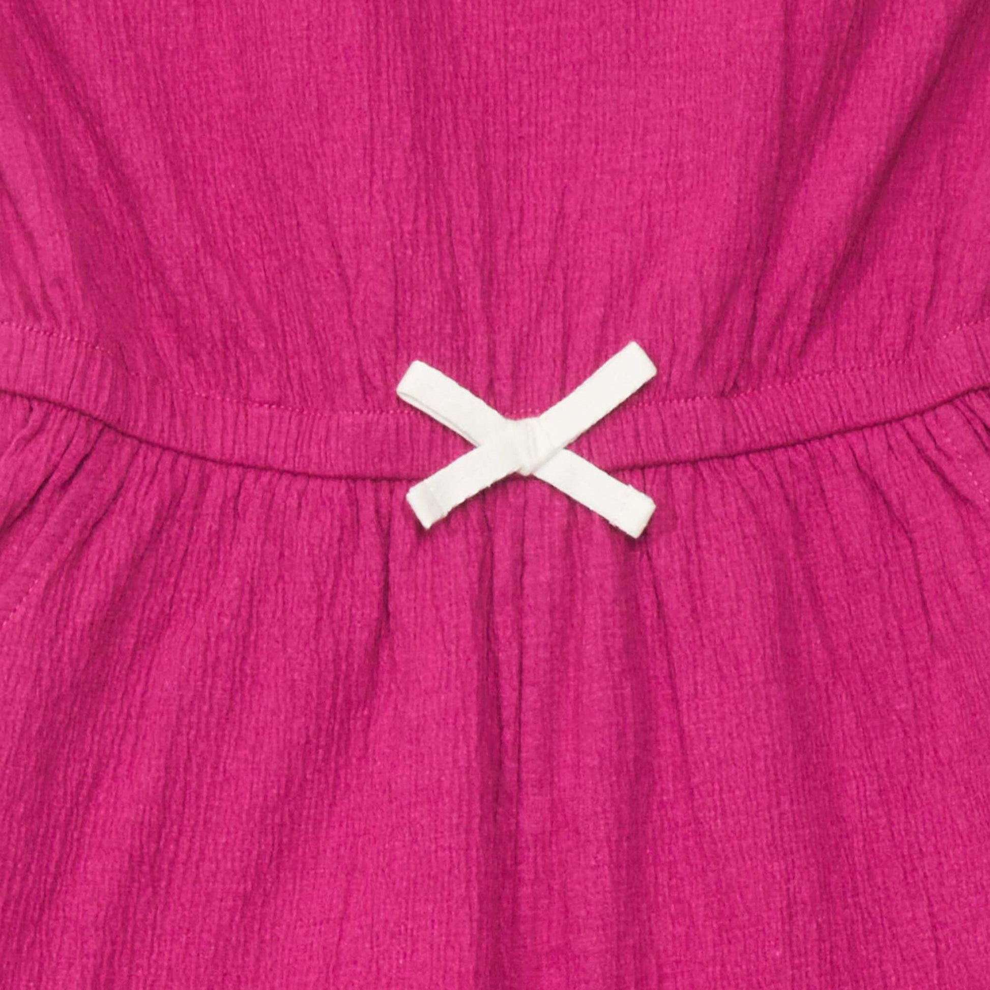 Waffle fabric playsuit HOT PINK
