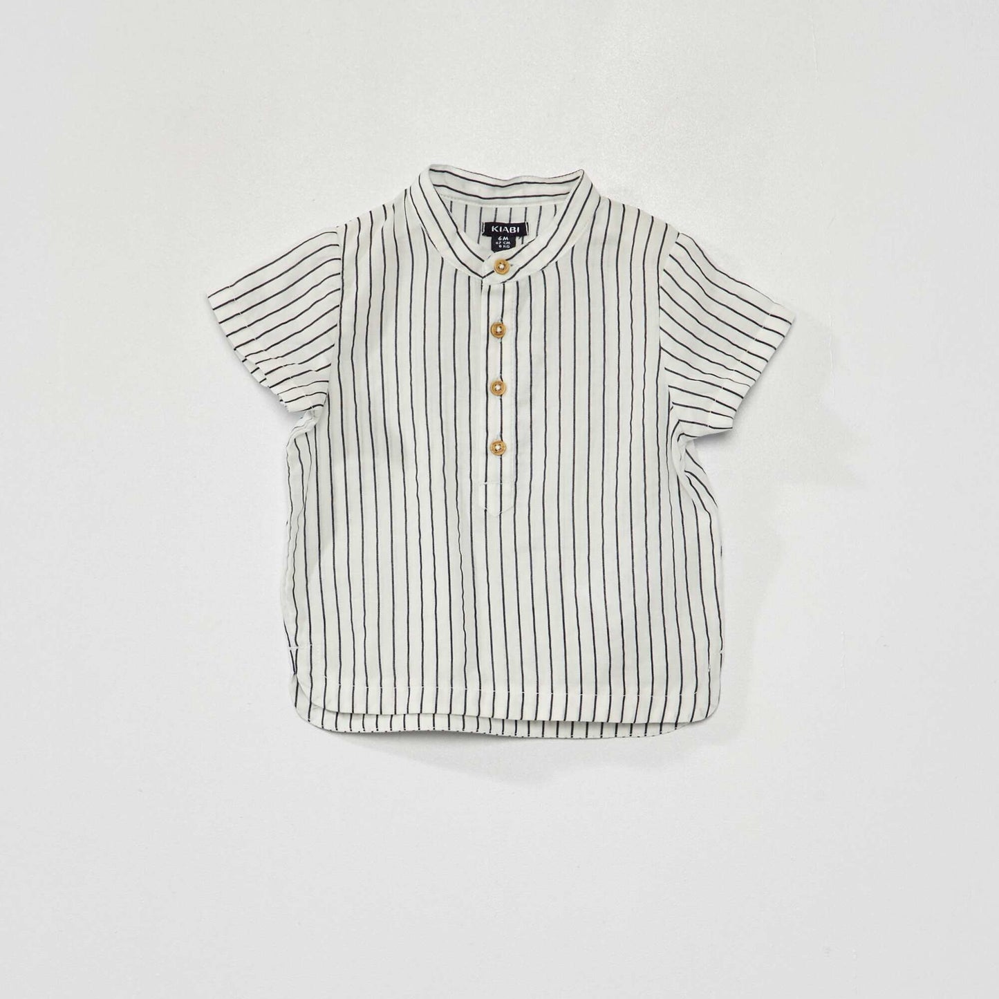 Short-sleeved twill shirt WHITE