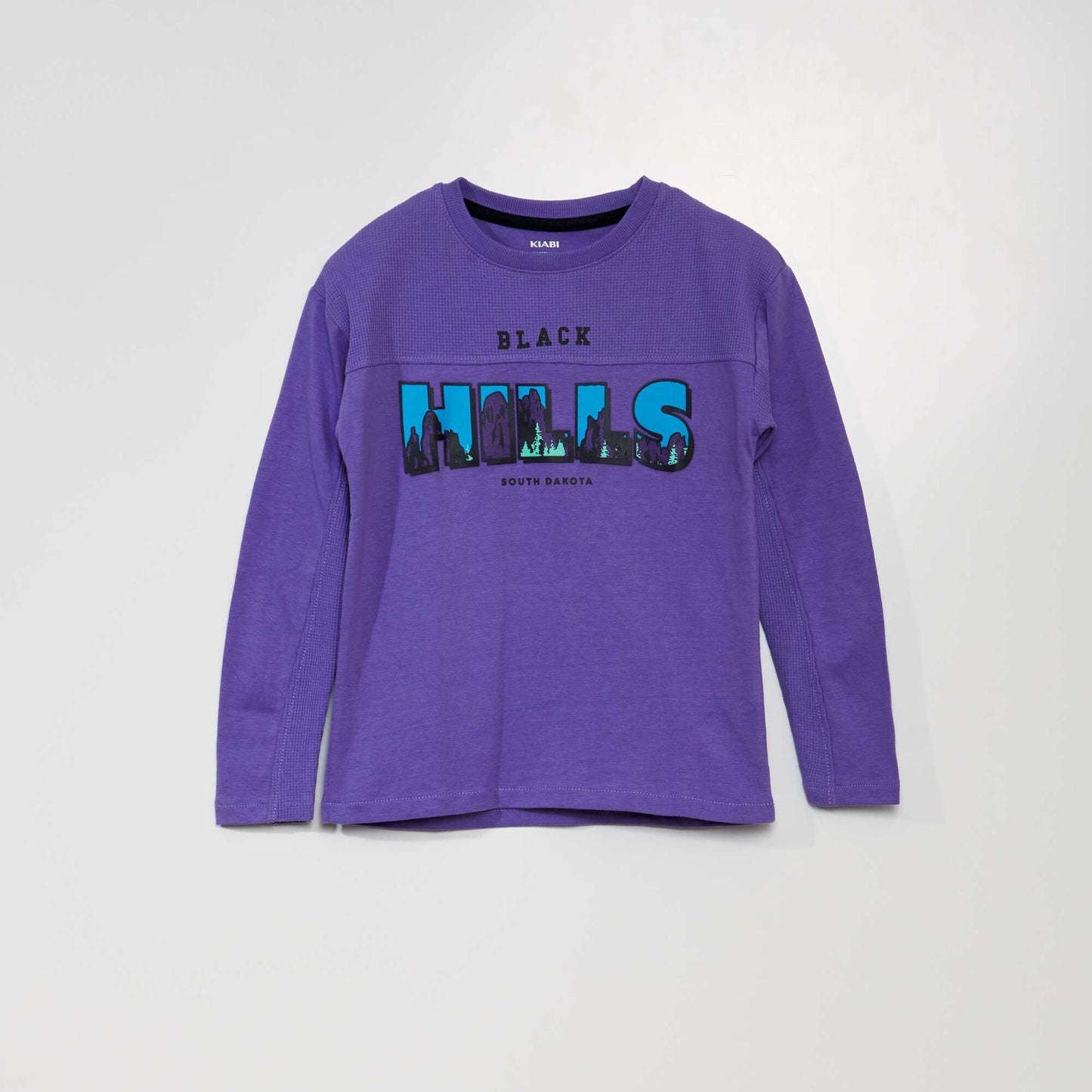 Microfibre and jersey knit T-shirt PURPLE