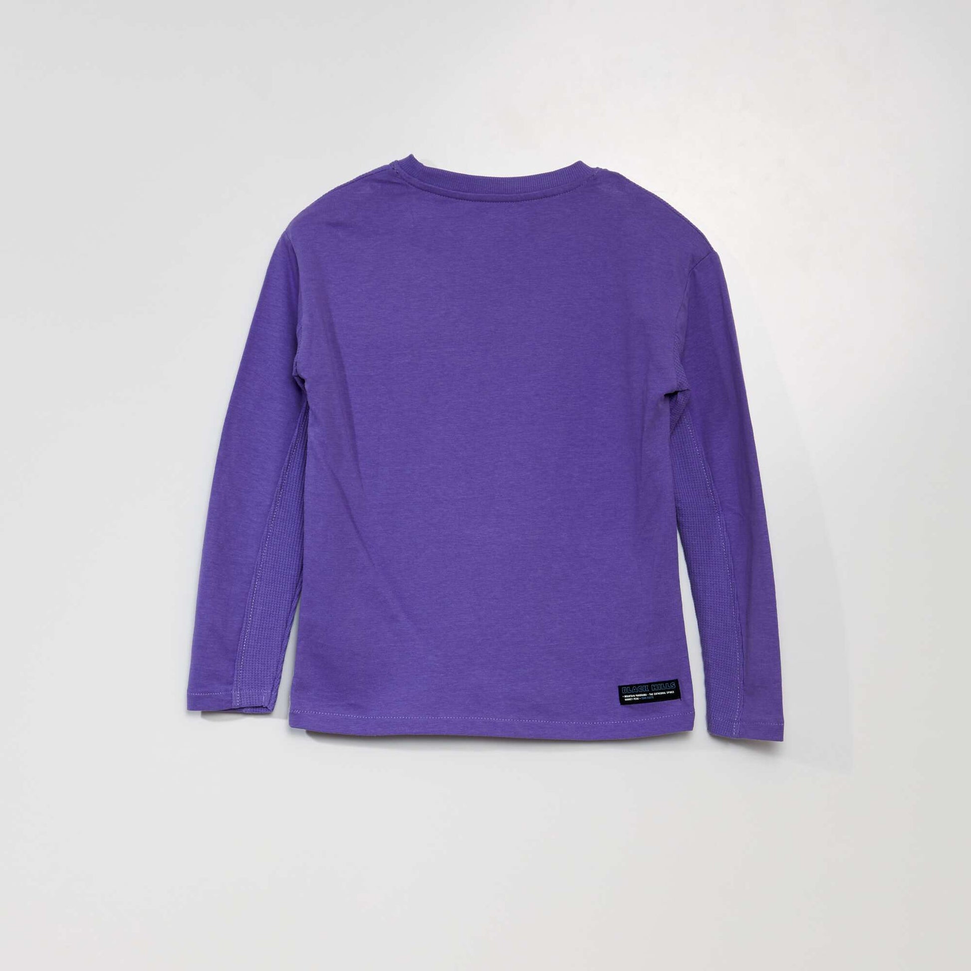 Microfibre and jersey knit T-shirt PURPLE