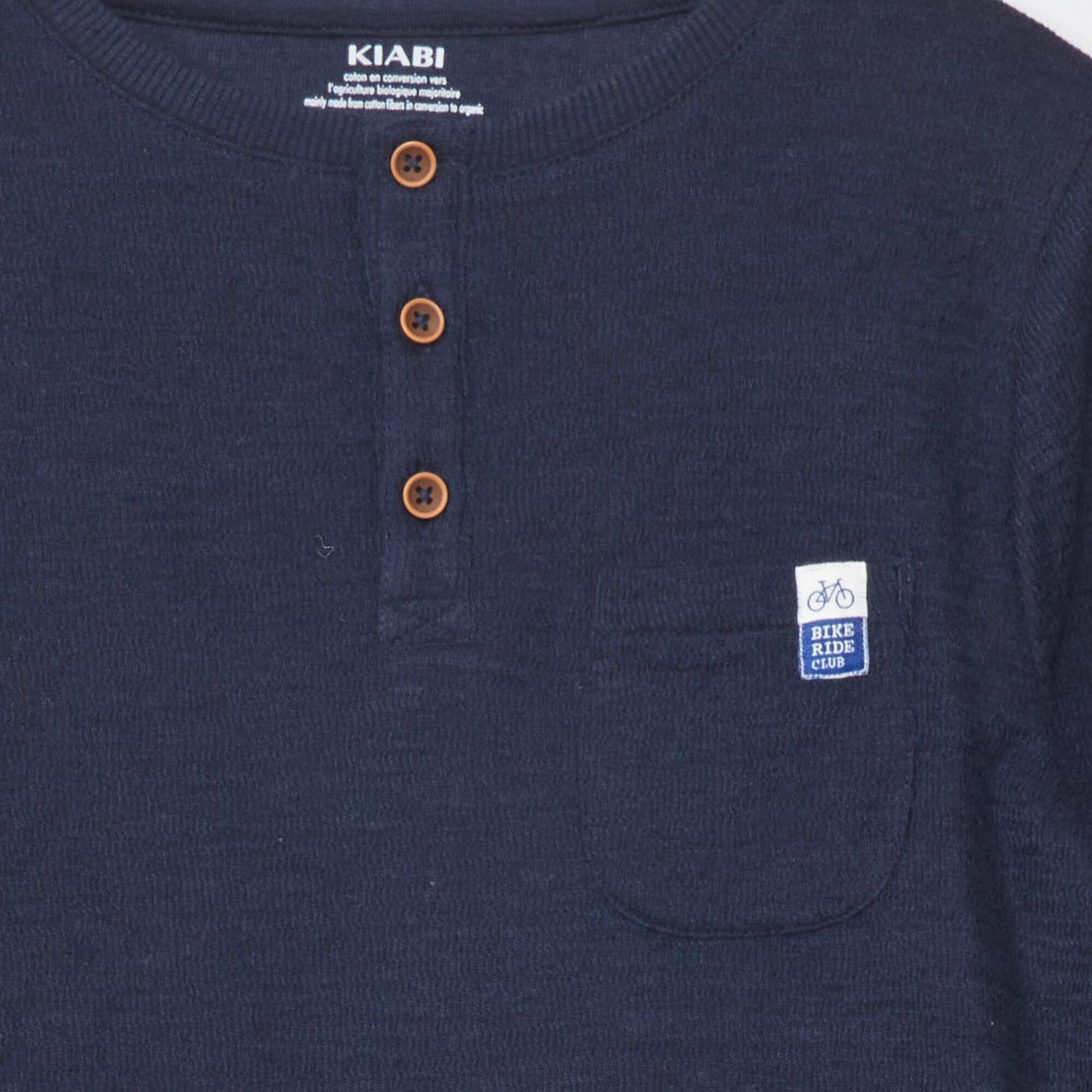 تي شيرت بياقة كبيرة SAPP BLUE
