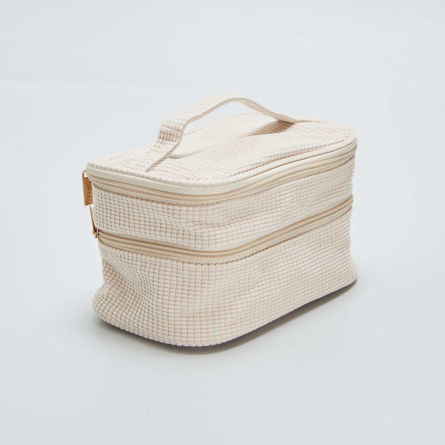 A vanity wash bag with two compartments BEIGE