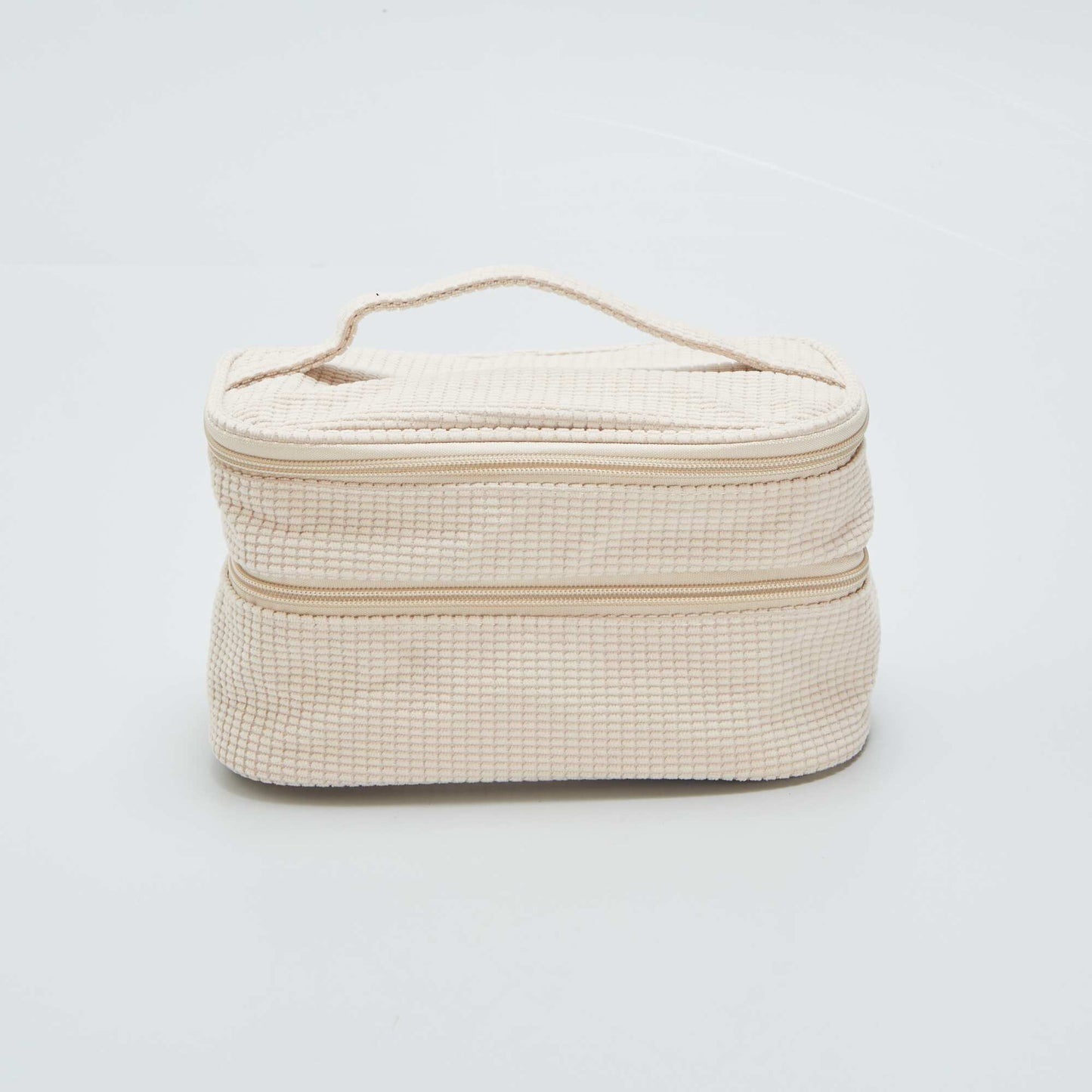 A vanity wash bag with two compartments BEIGE