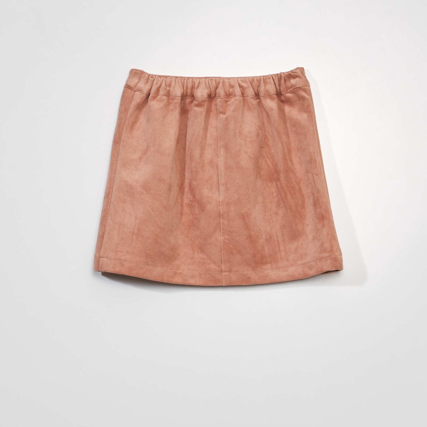 Suede skirt with buttons on the front PINK CAMEO