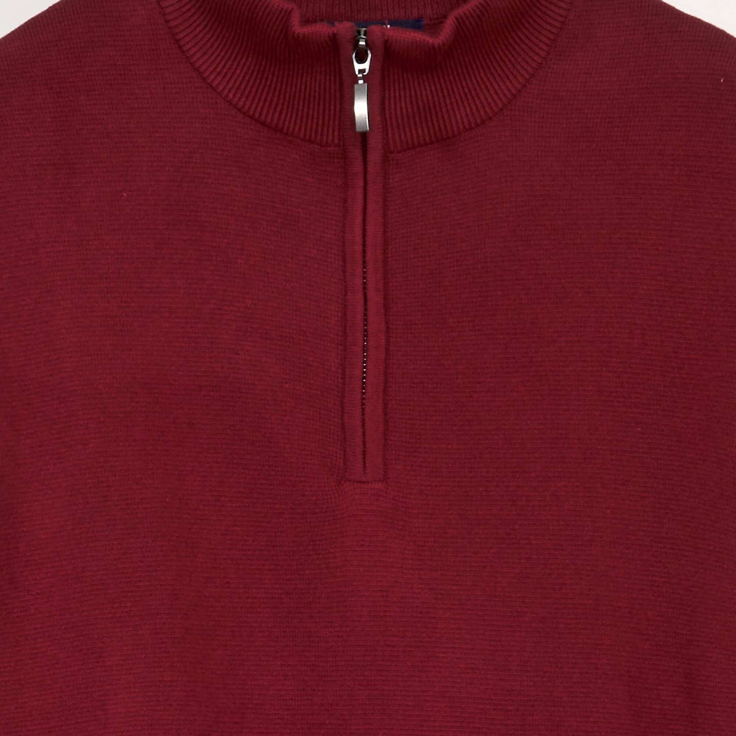 Jumper with high zip-up neckline RED
