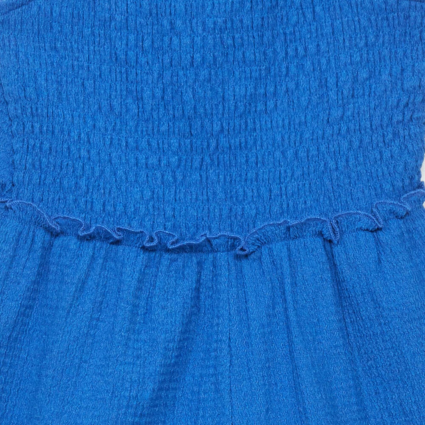Waffle playsuit with spaghetti straps BLUE