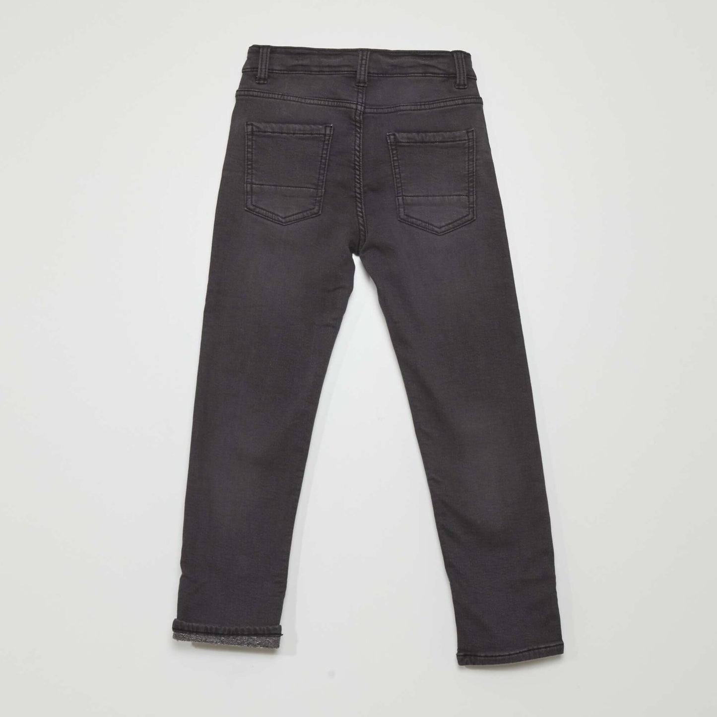 Lined stretch jeans BLACK
