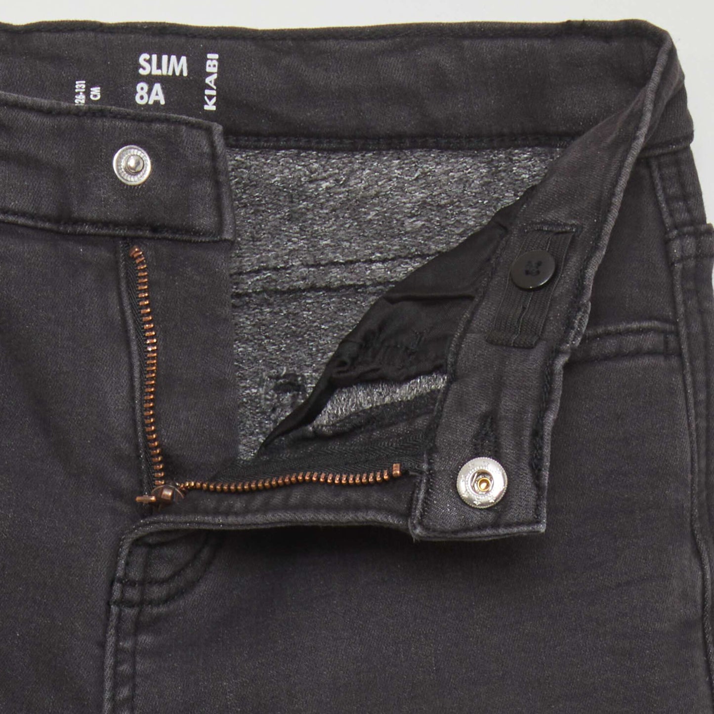 Lined stretch jeans BLACK