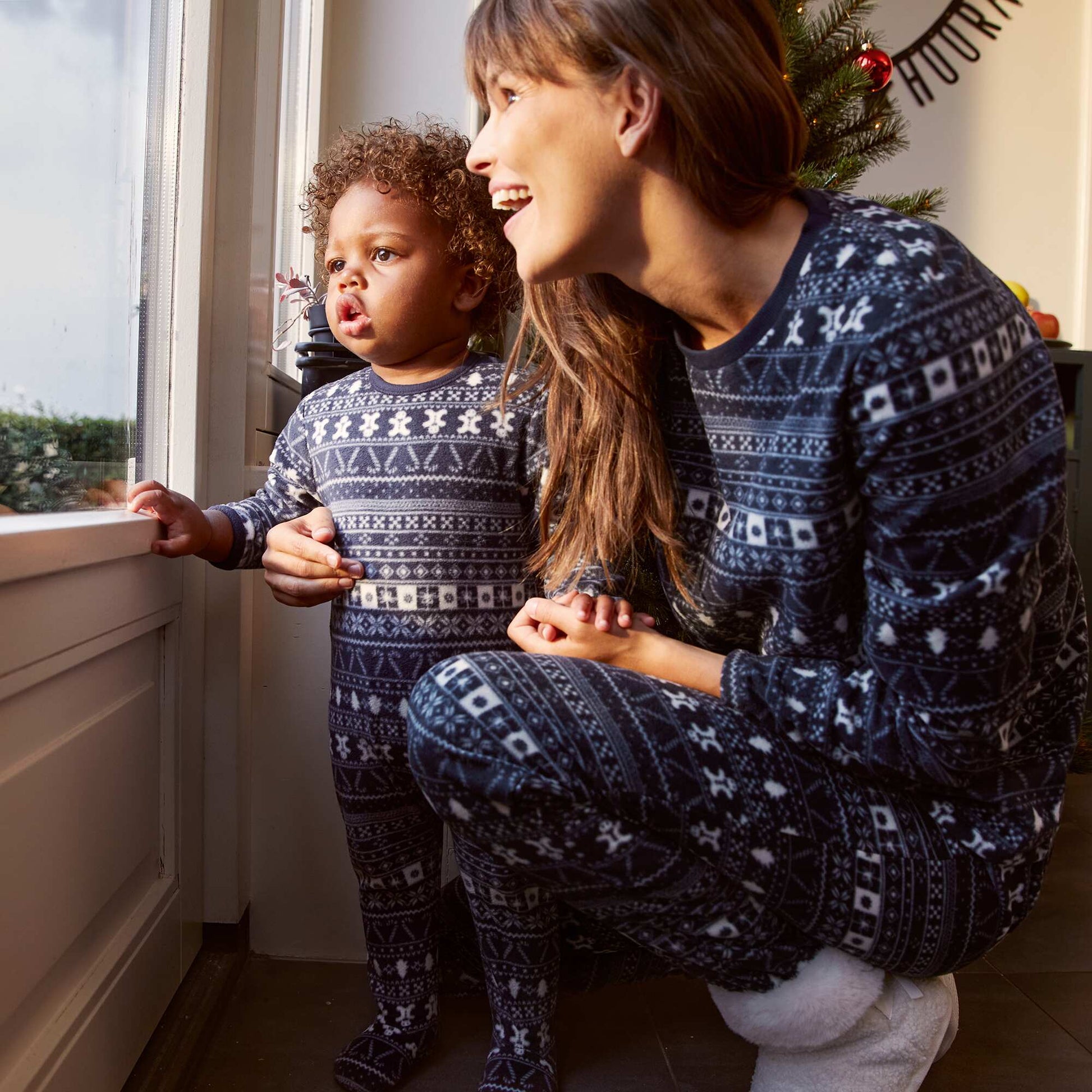 Jacquard print fleece sleepsuit BLACK
