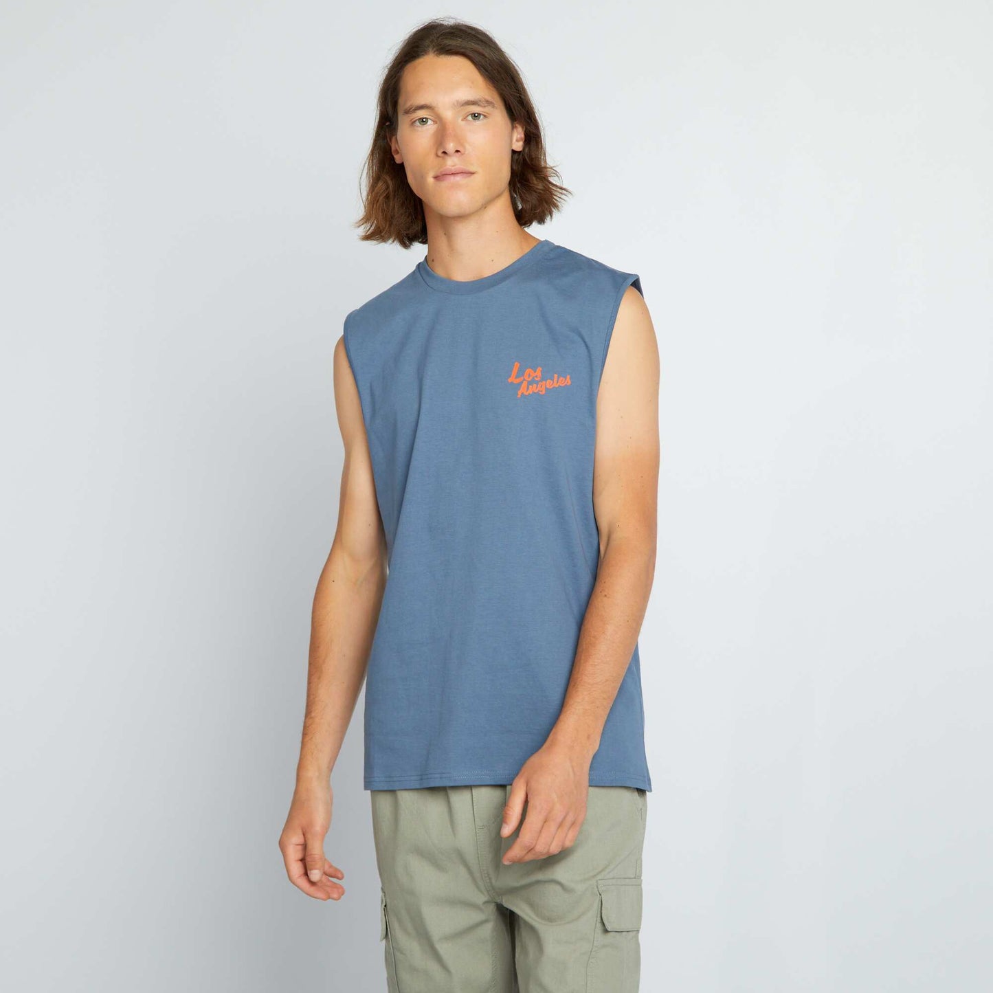 Loose-fit 'Los Angeles' tank top WHITE