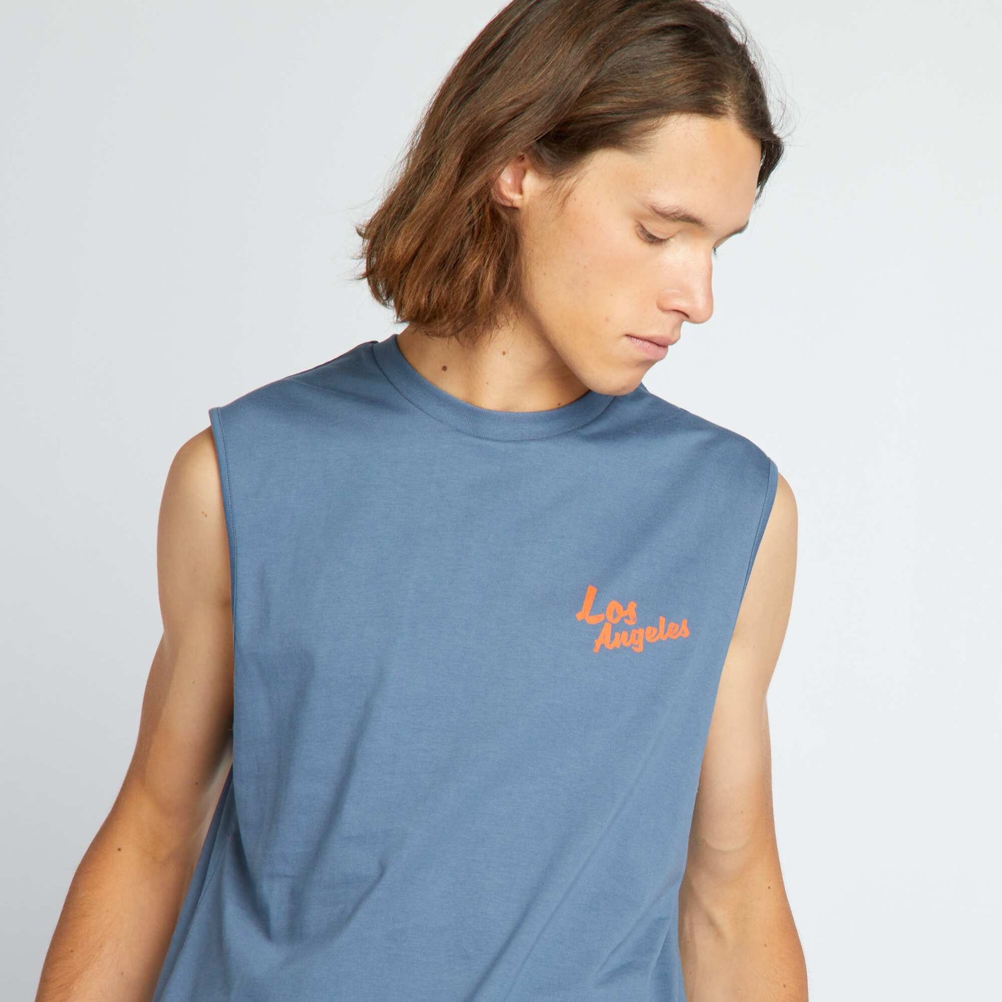 Loose-fit 'Los Angeles' tank top WHITE