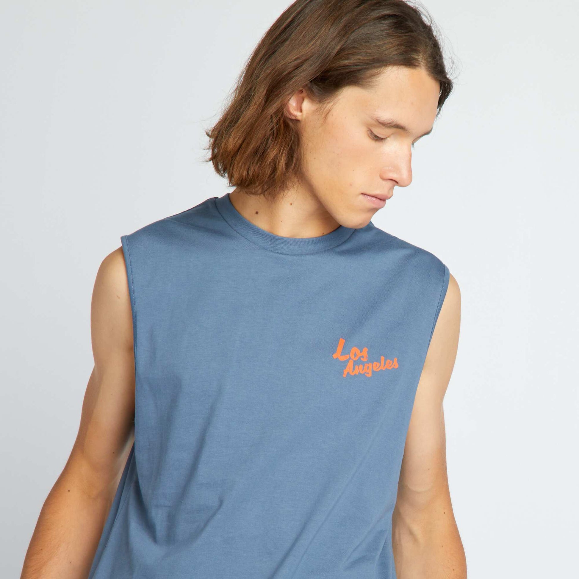 Loose-fit 'Los Angeles' tank top WHITE