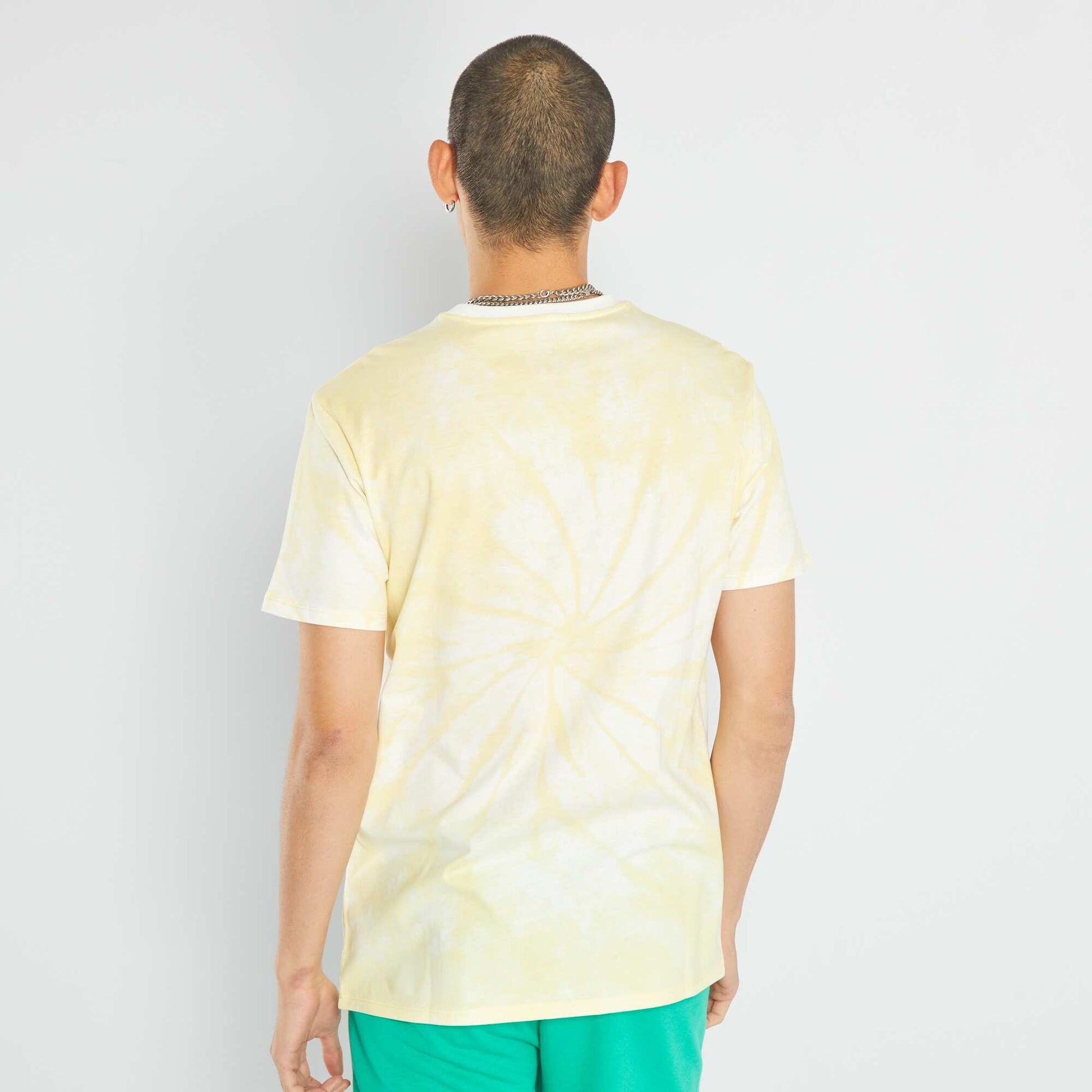 Tie-dye jersey T-shirt YELLOW