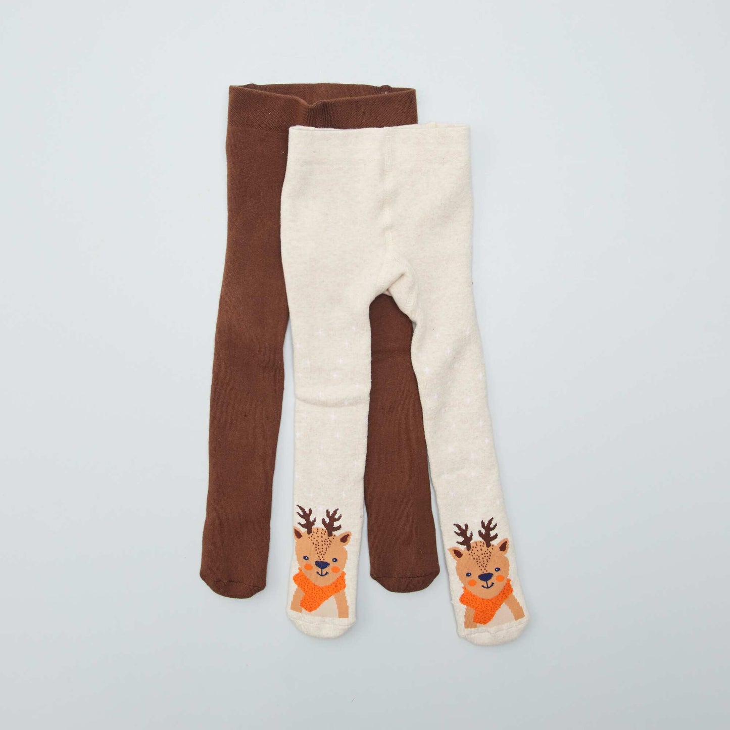 Pack of 2 pairs of warm tights DEER