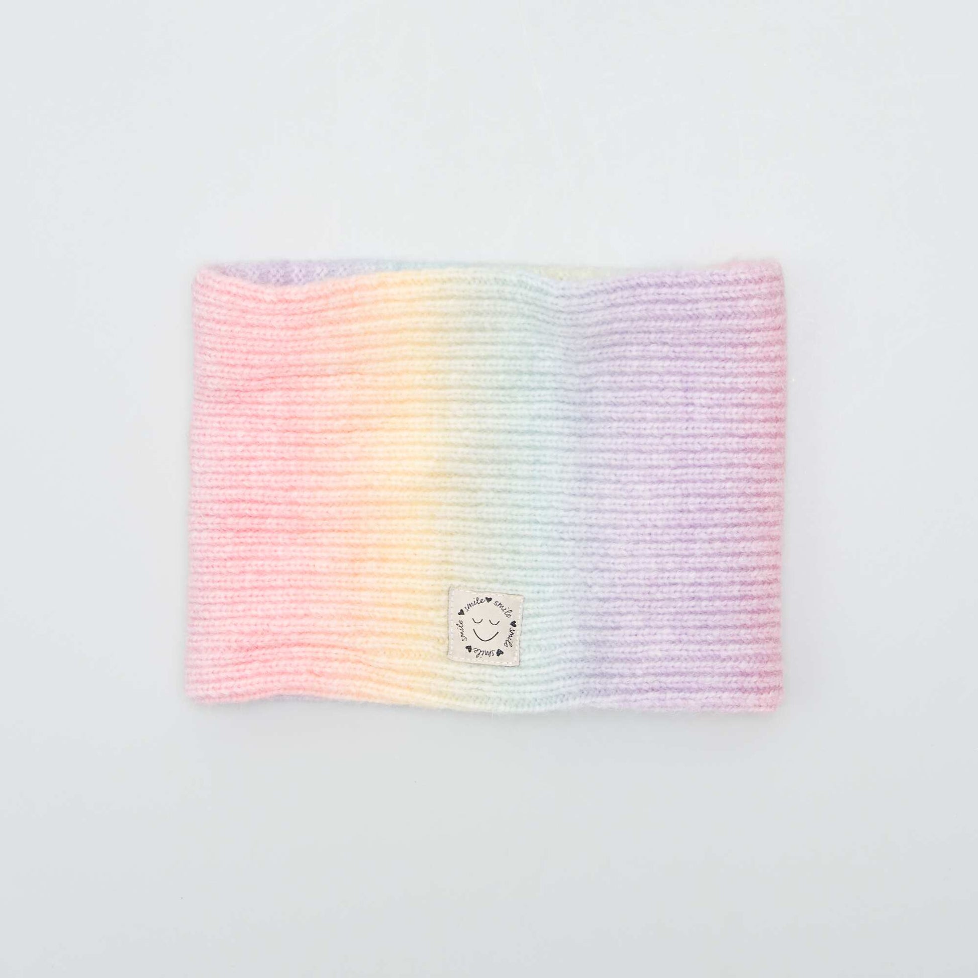 Ribbed knit snood YELLOW