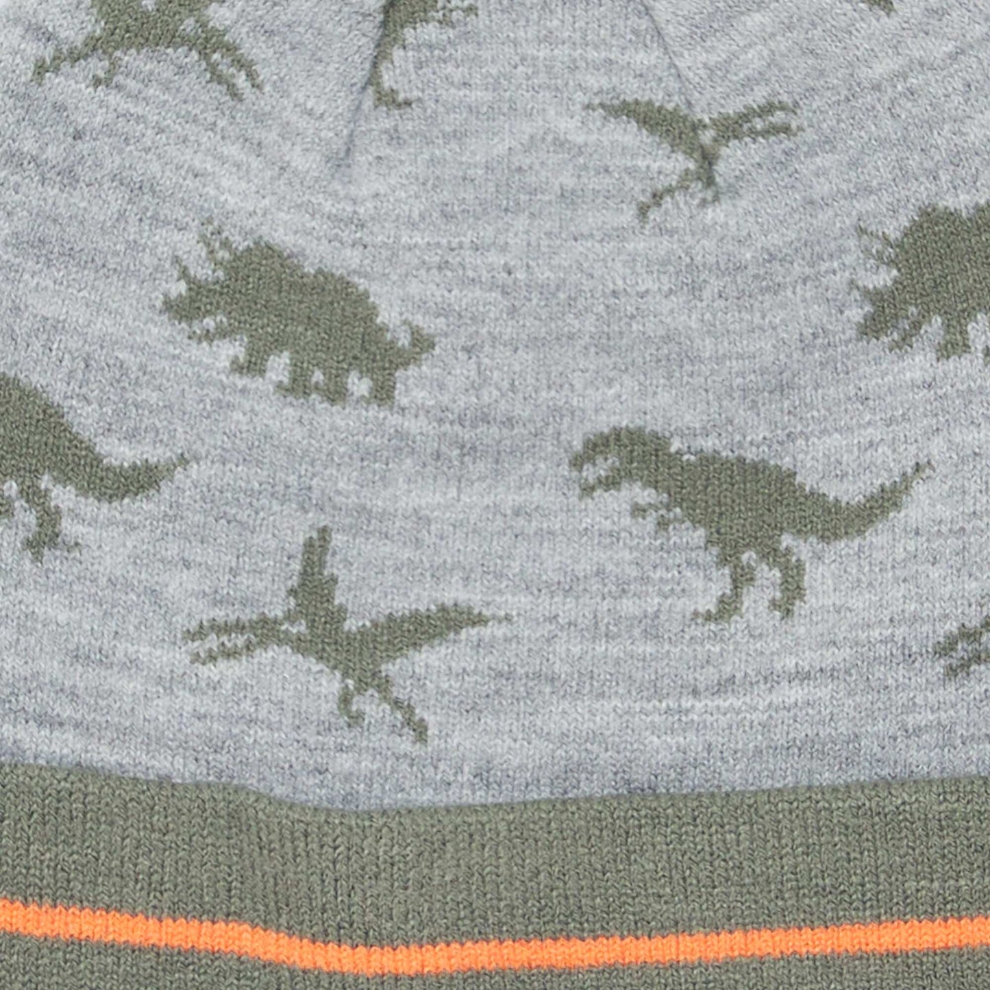 Knit hat with dinosaur print DINOSAUR