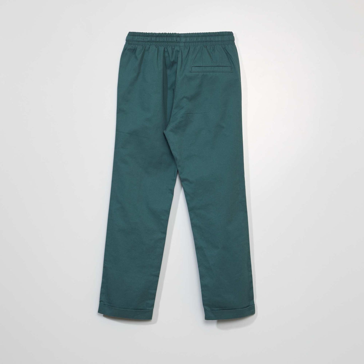 Jogger-style twill trousers DUSKY GREEN