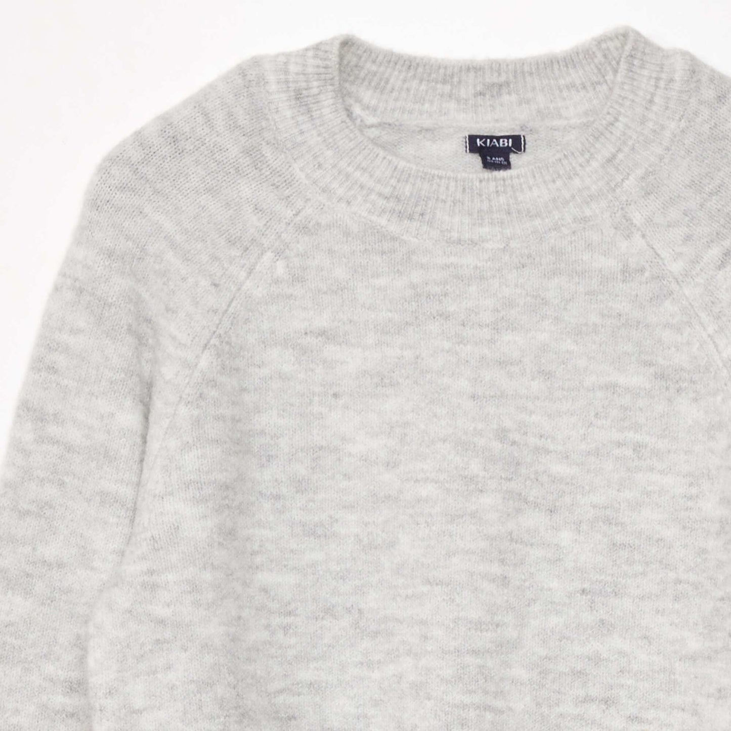 Round-neck knit jumper GREY